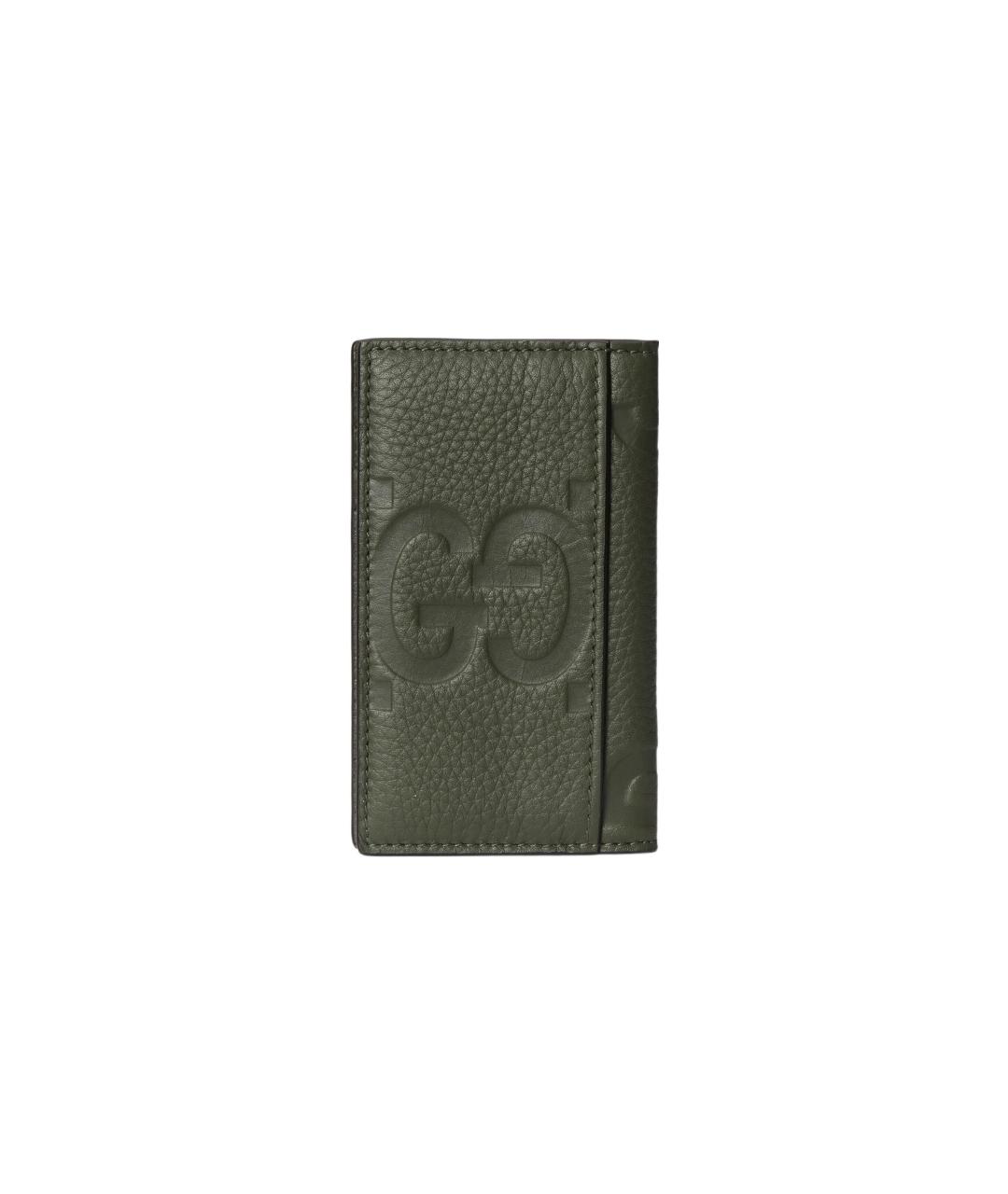 GUCCI Хаки кожаный кардхолдер, фото 4
