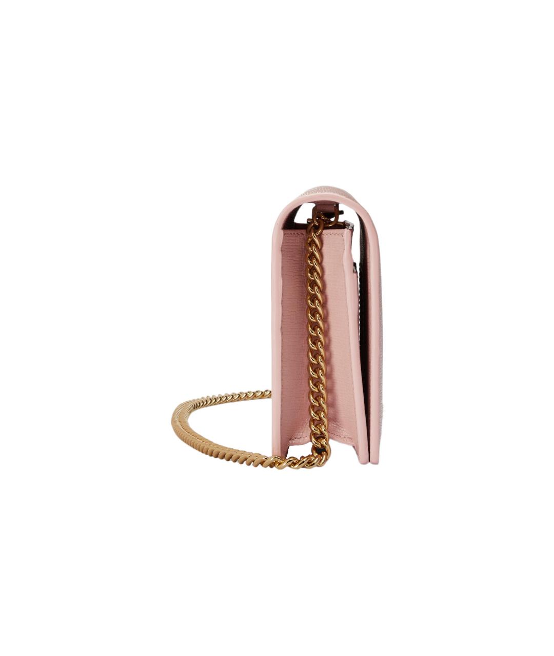 GUCCI Розовый кожаный кошелек, фото 4