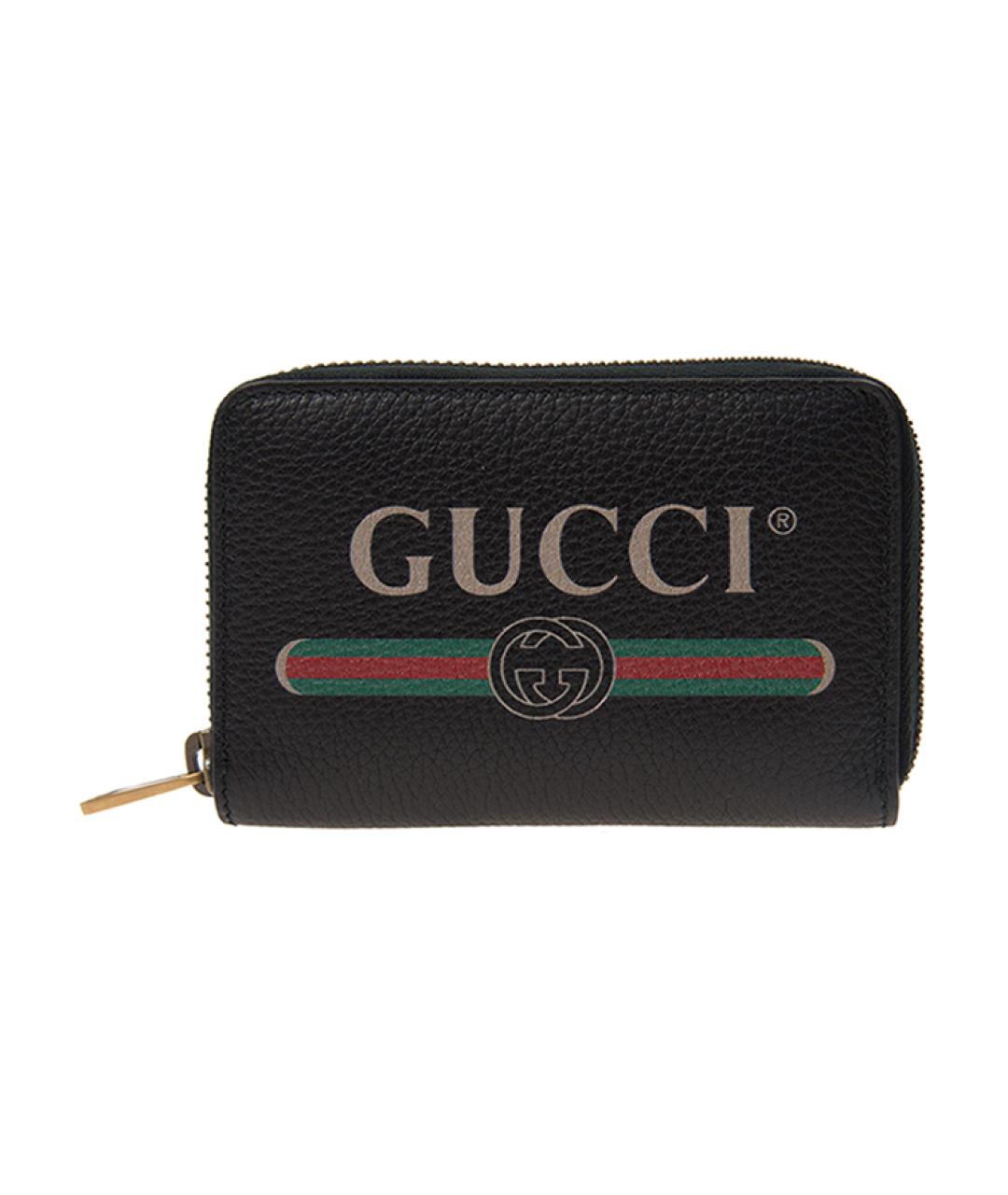 GUCCI Черный кожаный кошелек, фото 1