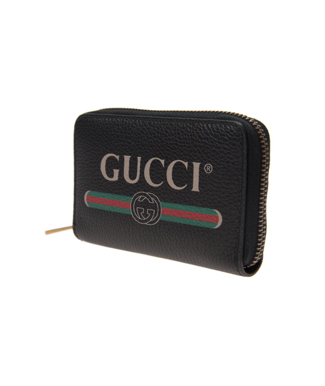 GUCCI Черный кожаный кошелек, фото 2