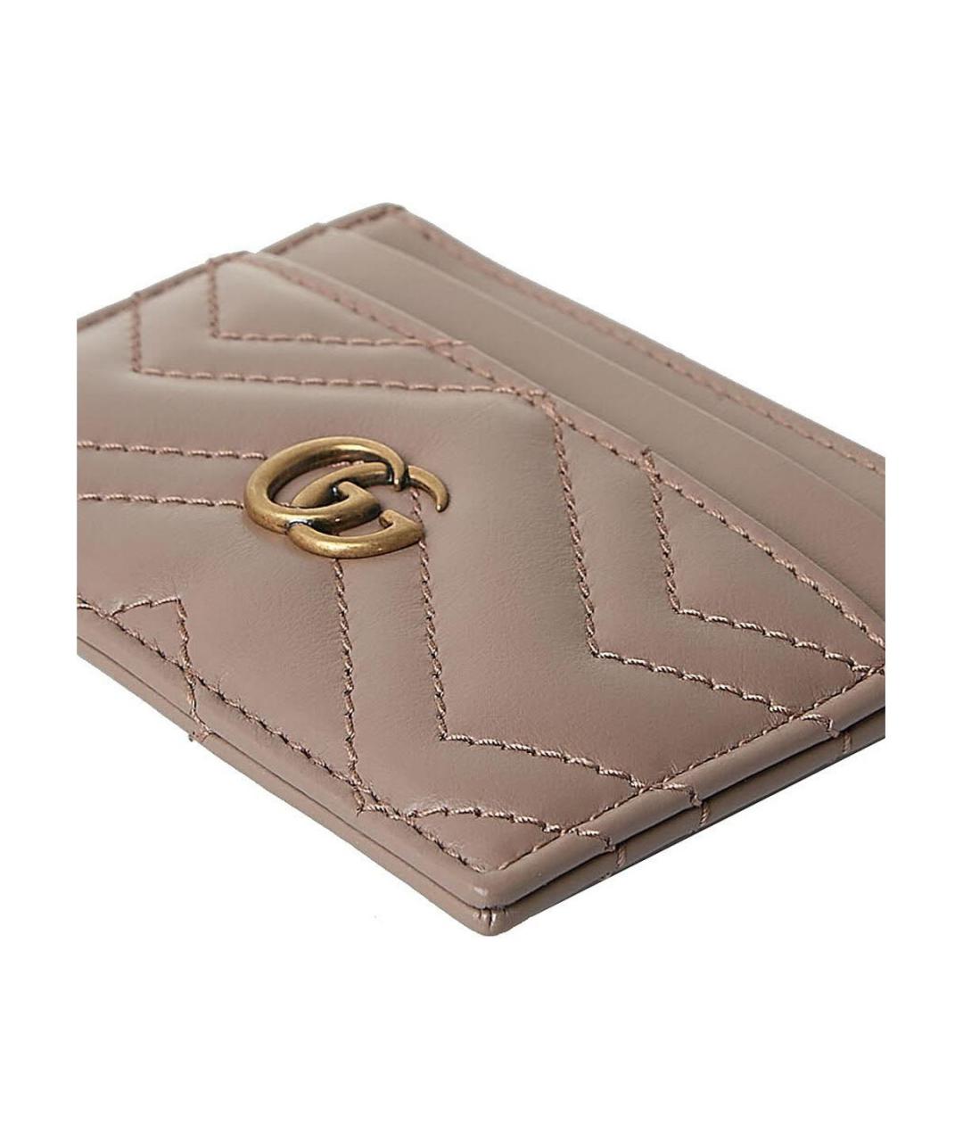GUCCI Бежевый кожаный кардхолдер, фото 5