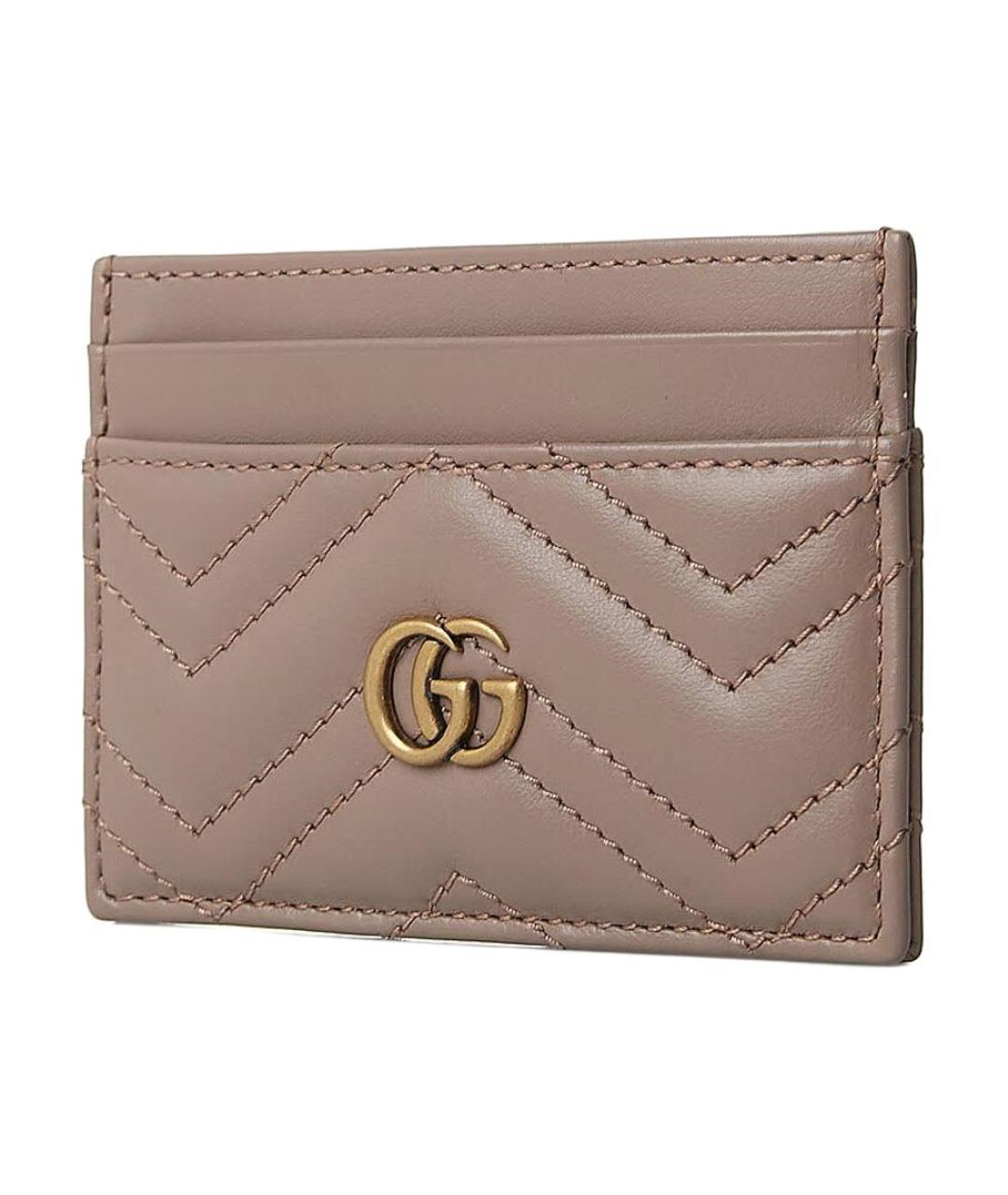 GUCCI Бежевый кожаный кардхолдер, фото 2