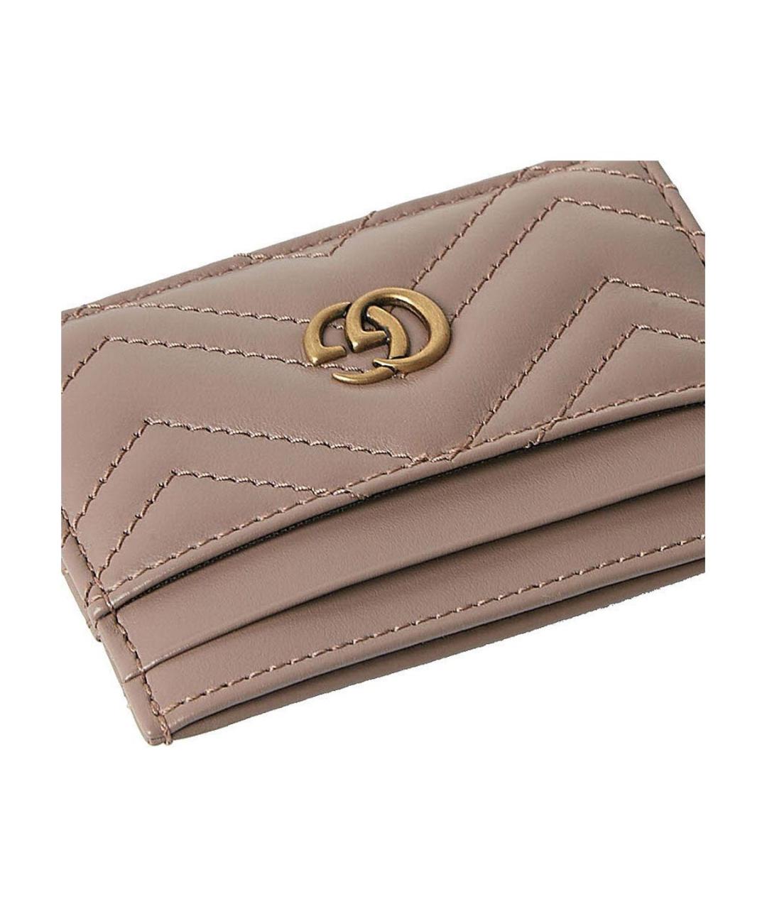 GUCCI Бежевый кожаный кардхолдер, фото 4
