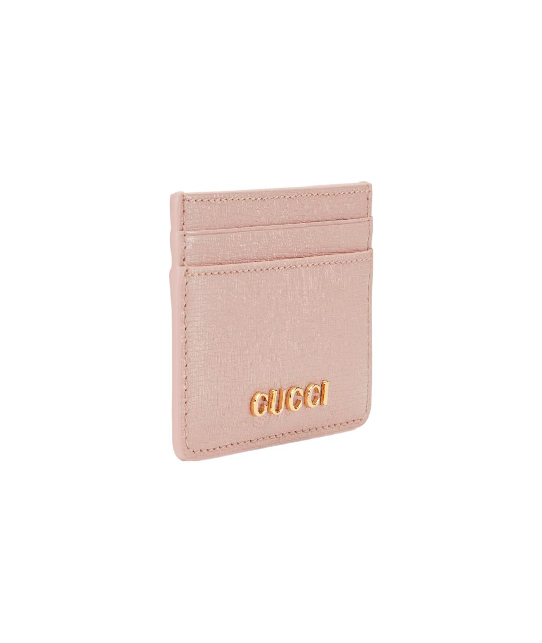 GUCCI Розовый кожаный кардхолдер, фото 3