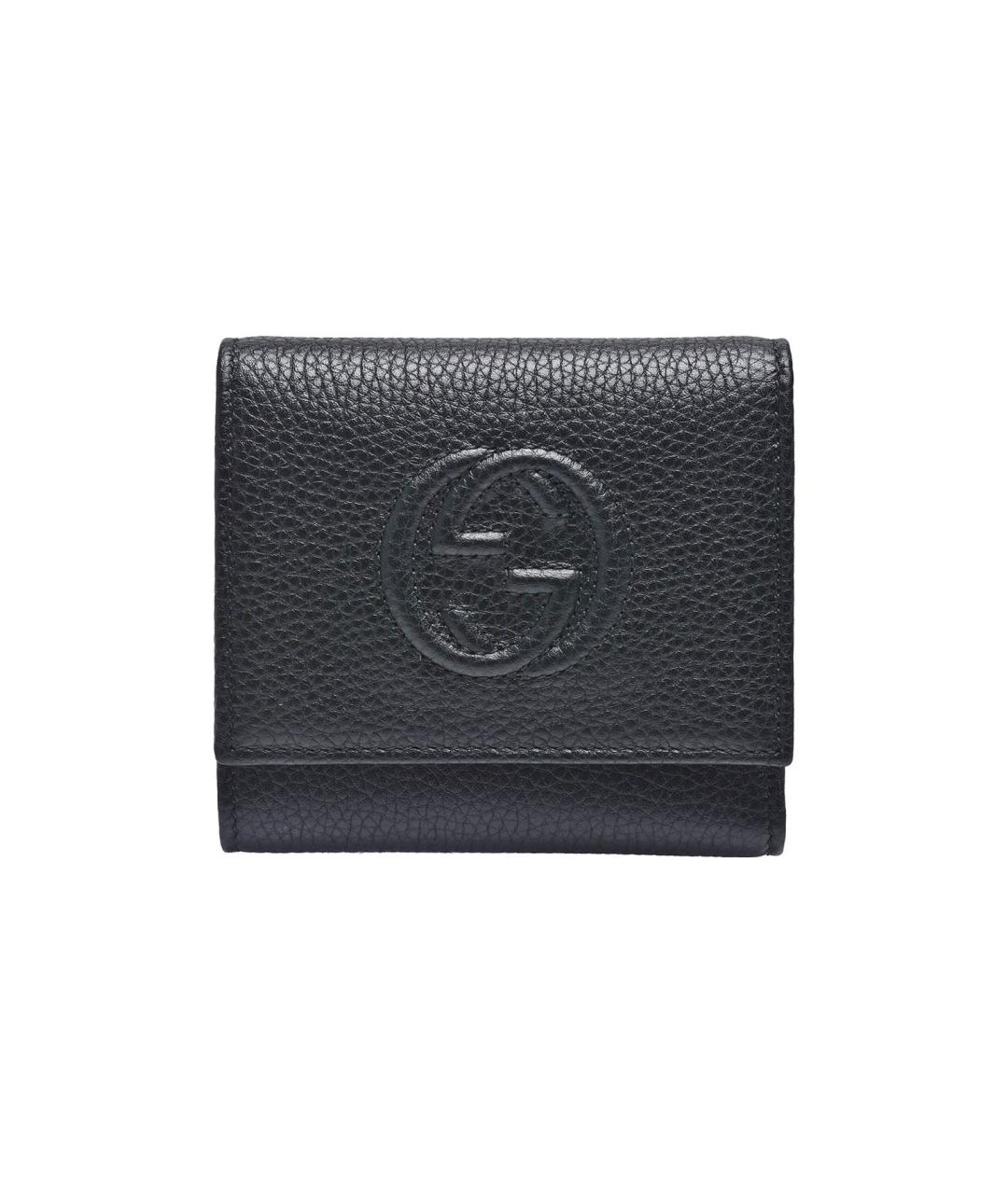 GUCCI Черный кожаный кошелек, фото 1