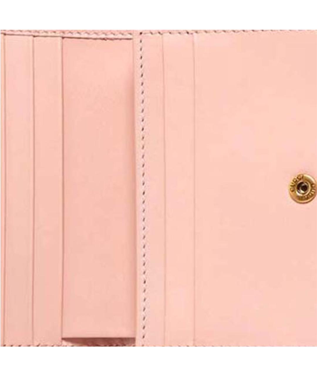 GUCCI Розовый кожаный кардхолдер, фото 6