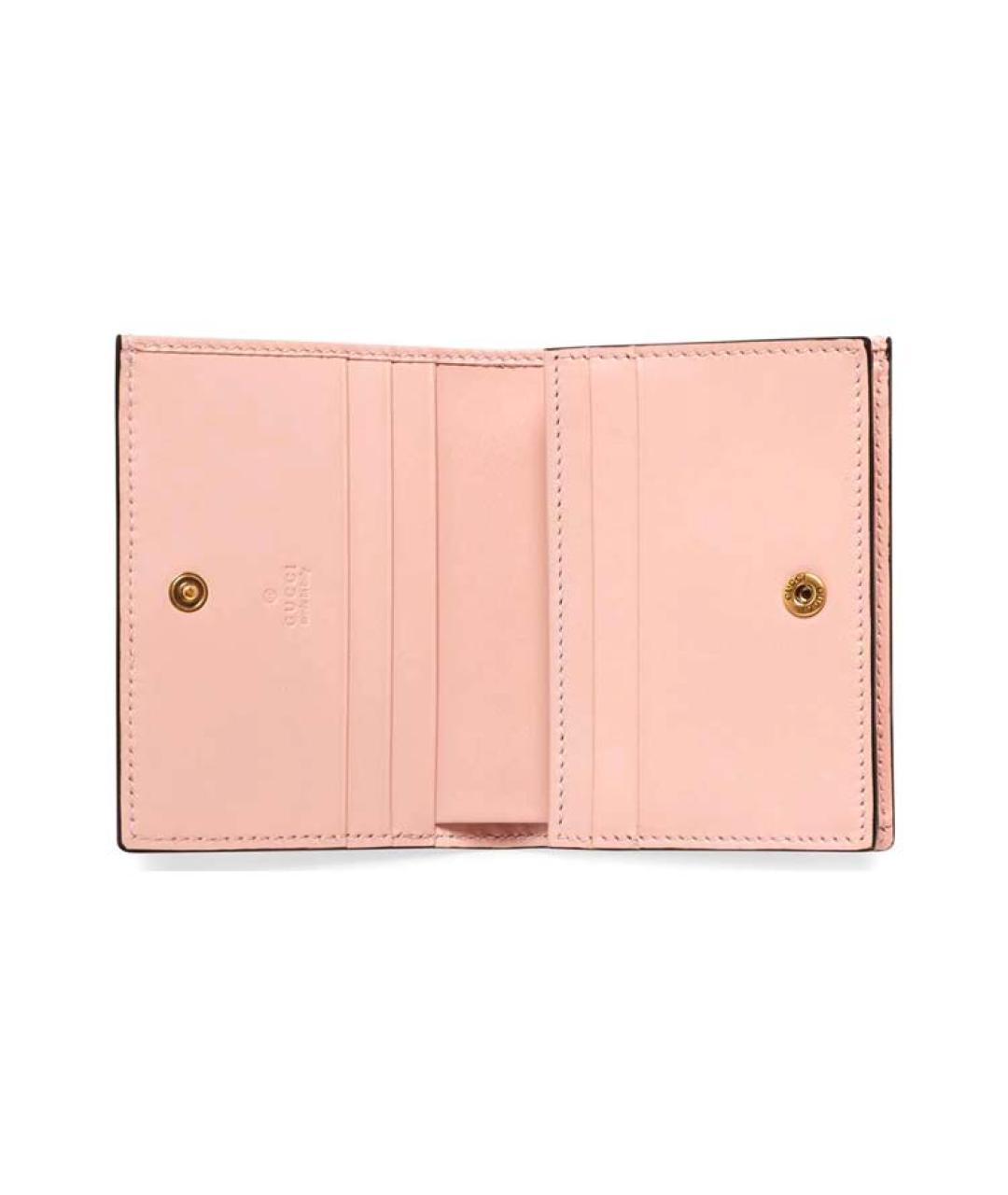 GUCCI Розовый кожаный кардхолдер, фото 3