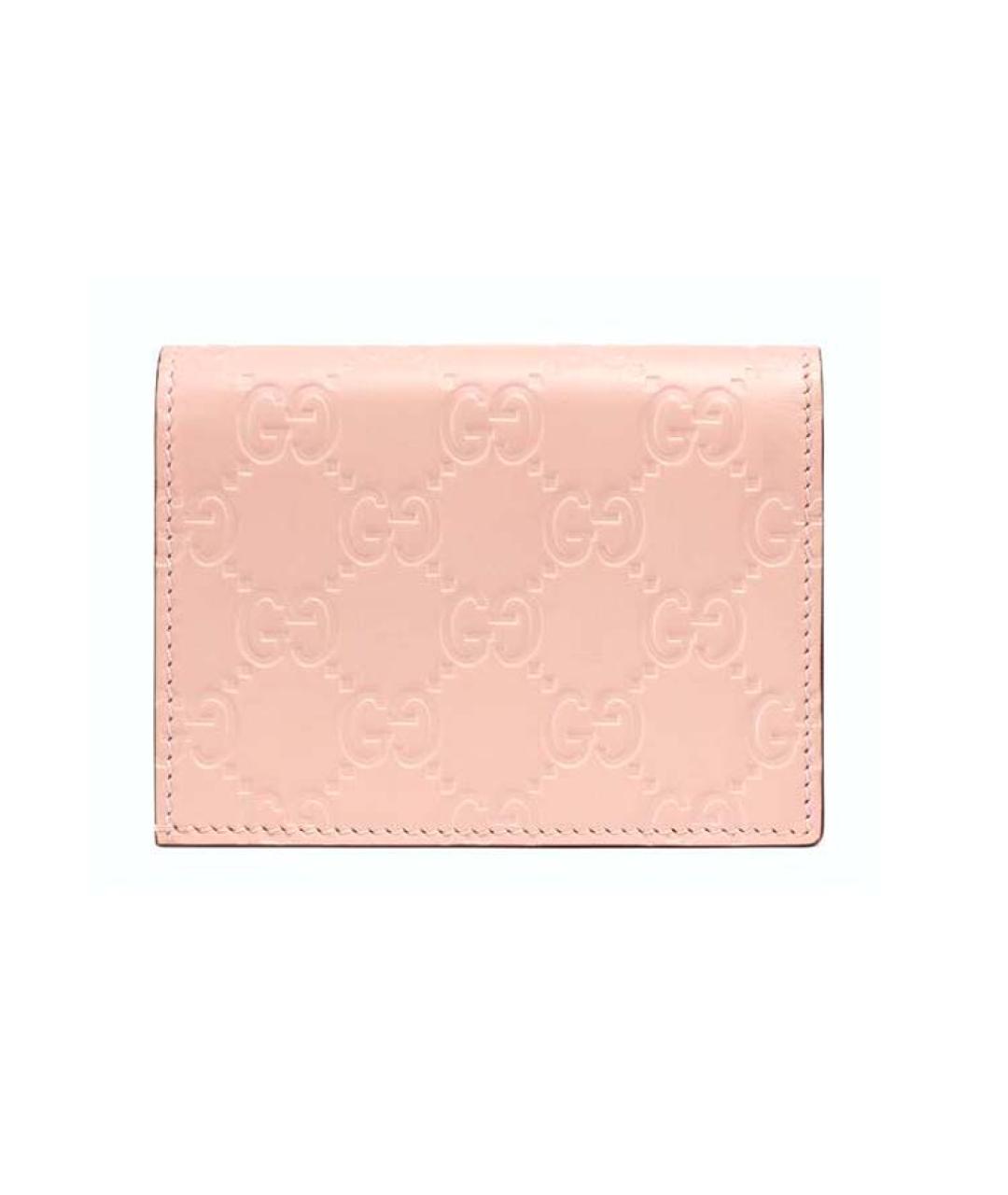 GUCCI Розовый кожаный кардхолдер, фото 4