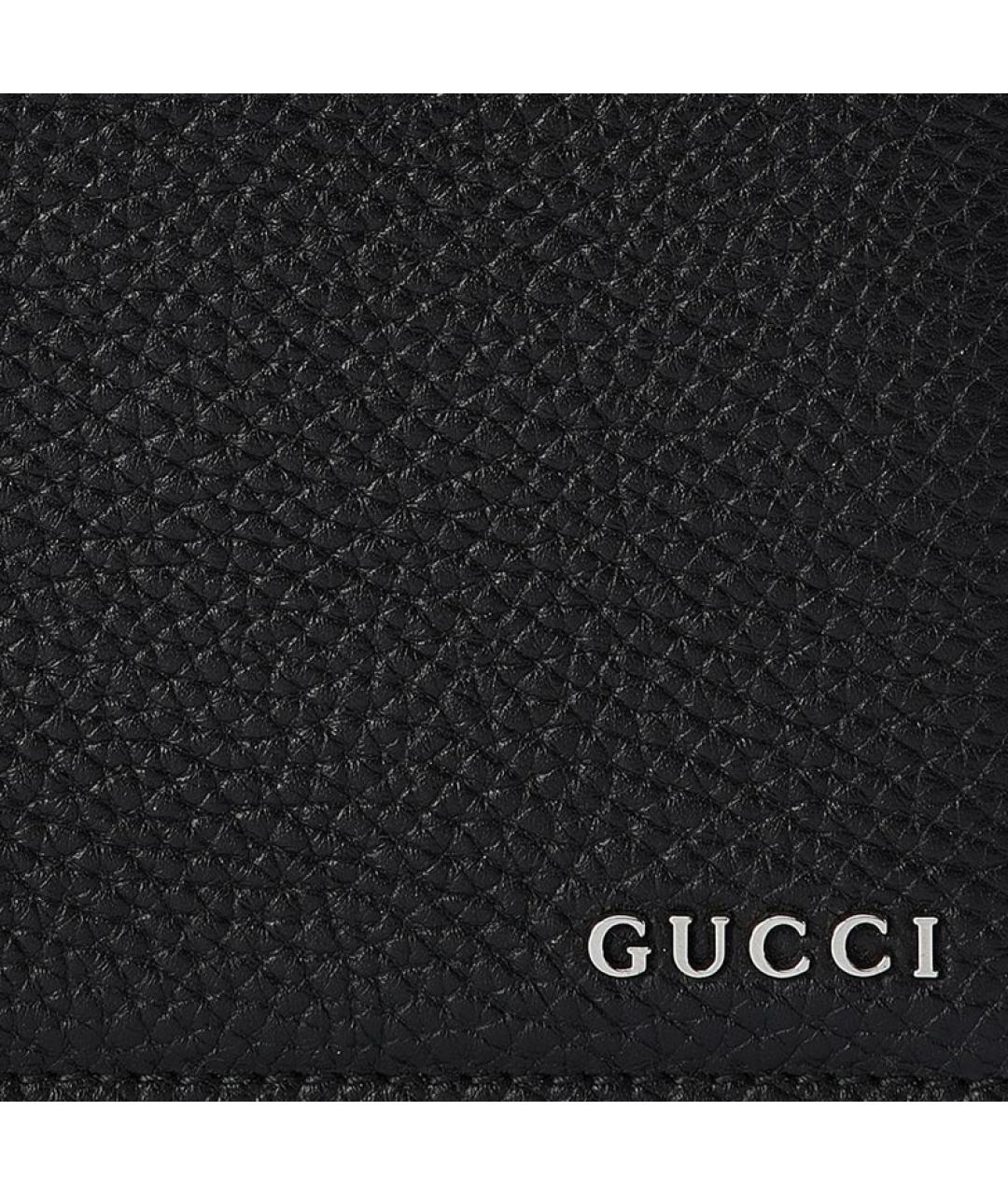 GUCCI Черный кожаный кошелек, фото 6