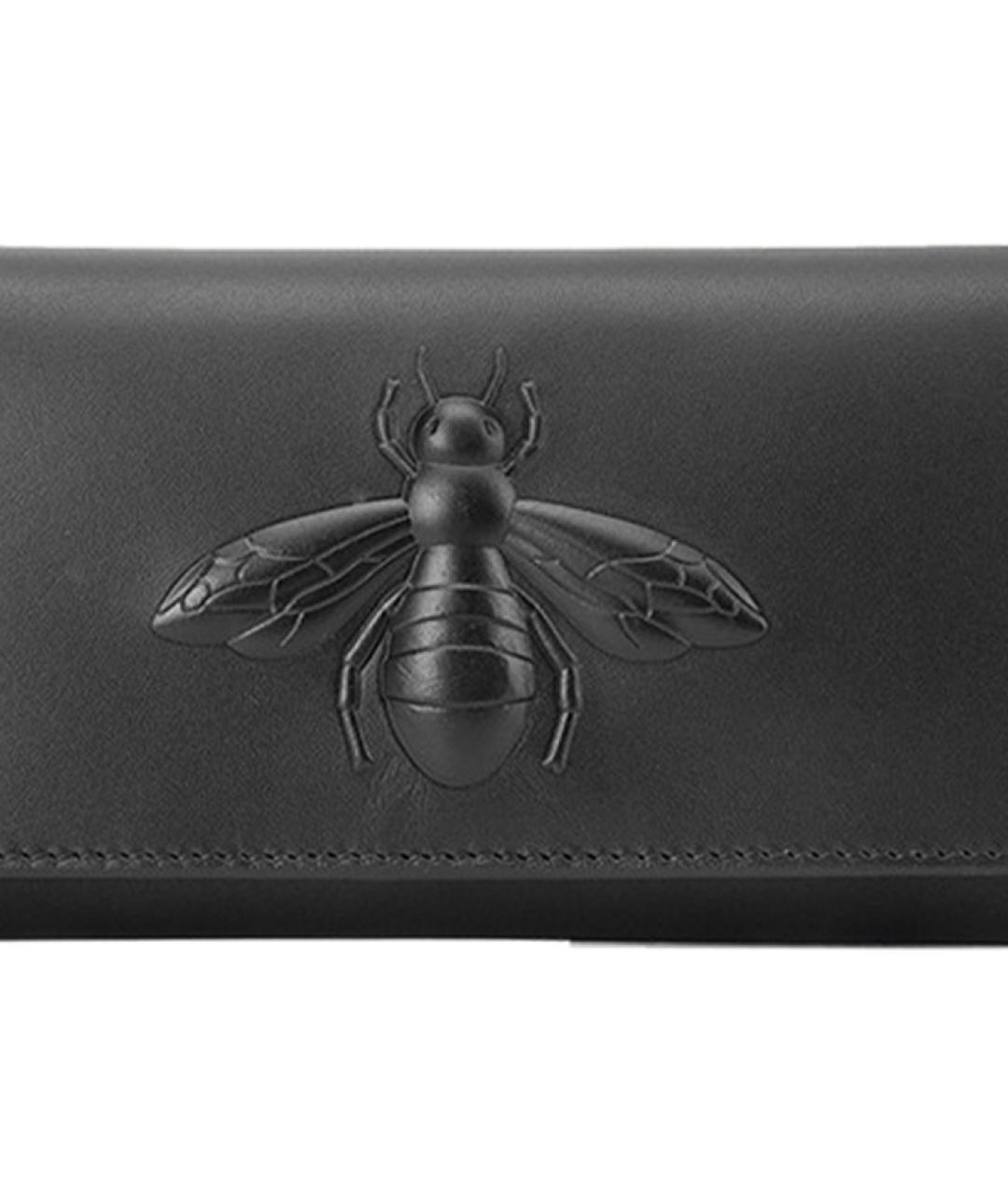 GUCCI Черный кожаный кошелек, фото 4