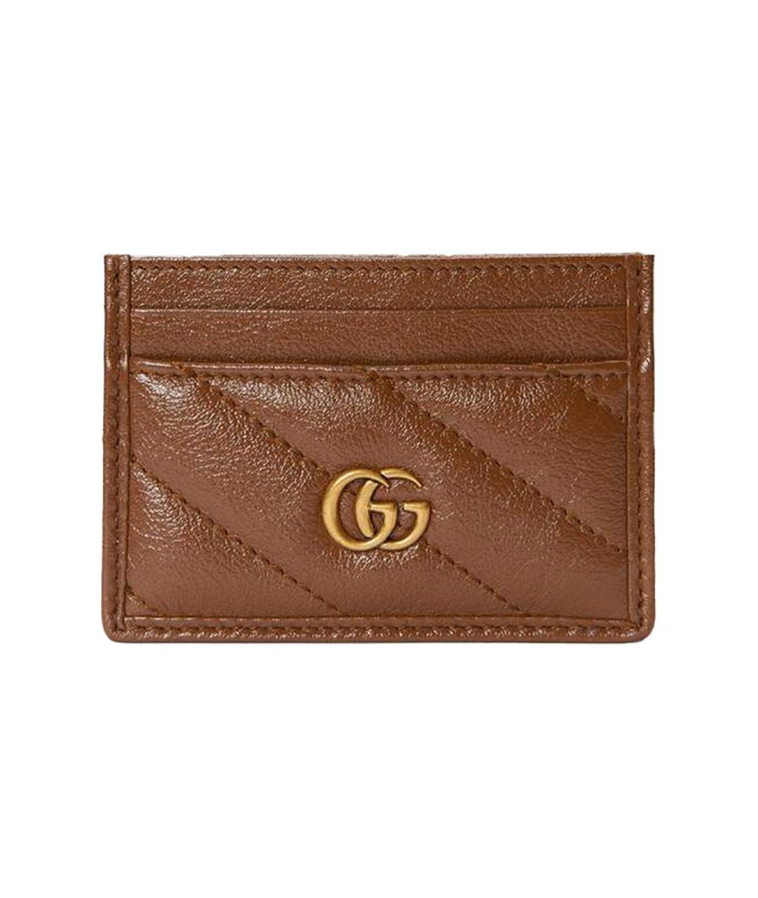 GUCCI Коричневый кожаный кардхолдер, фото 6