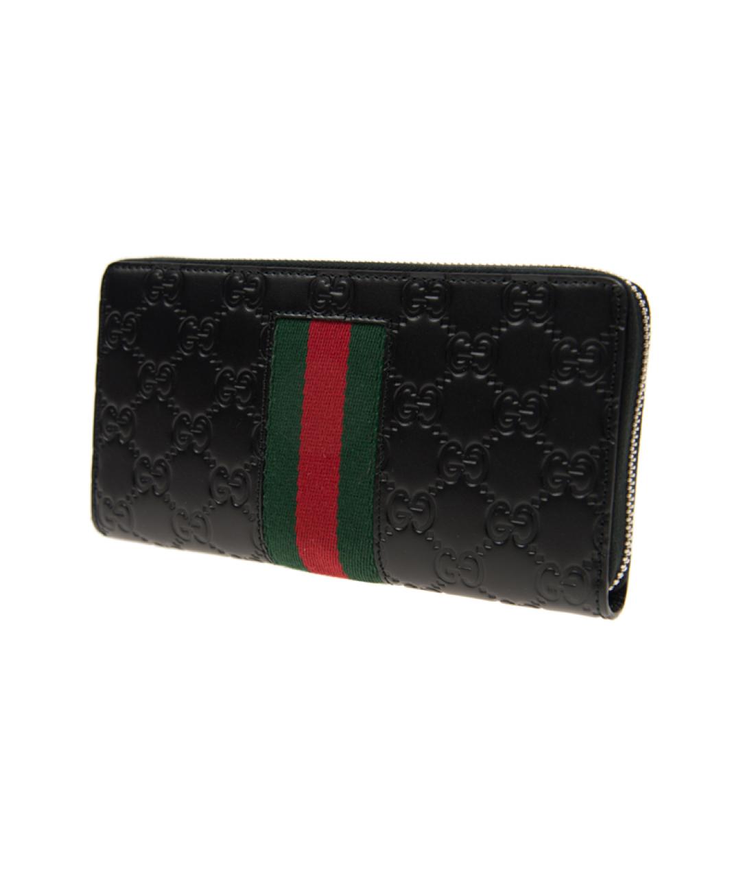 GUCCI Черный кожаный кошелек, фото 2