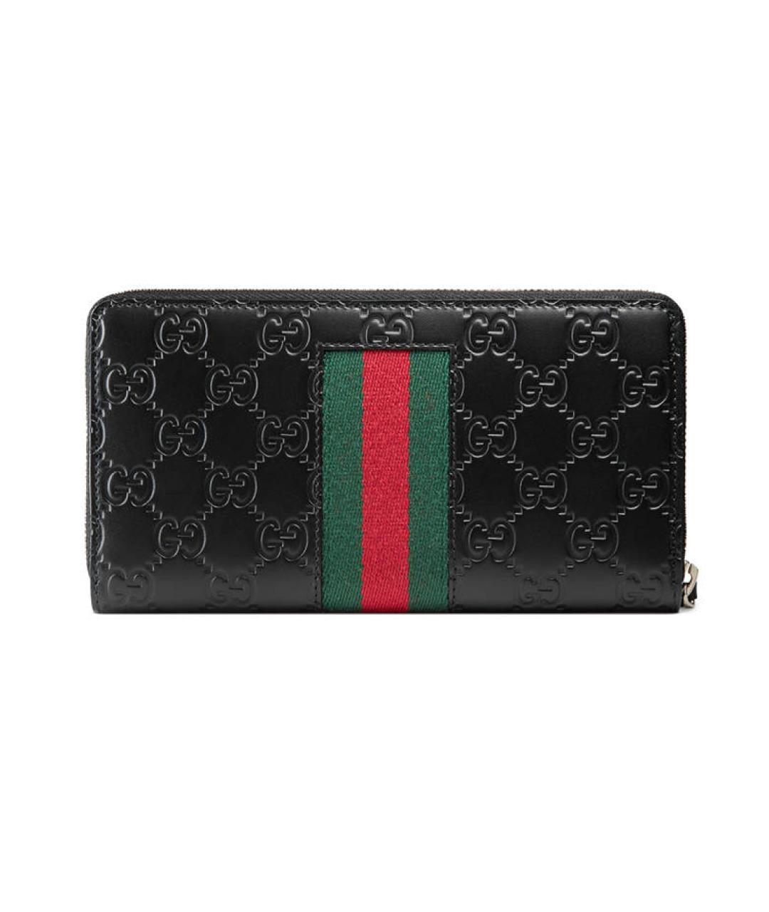 GUCCI Черный кожаный кошелек, фото 3