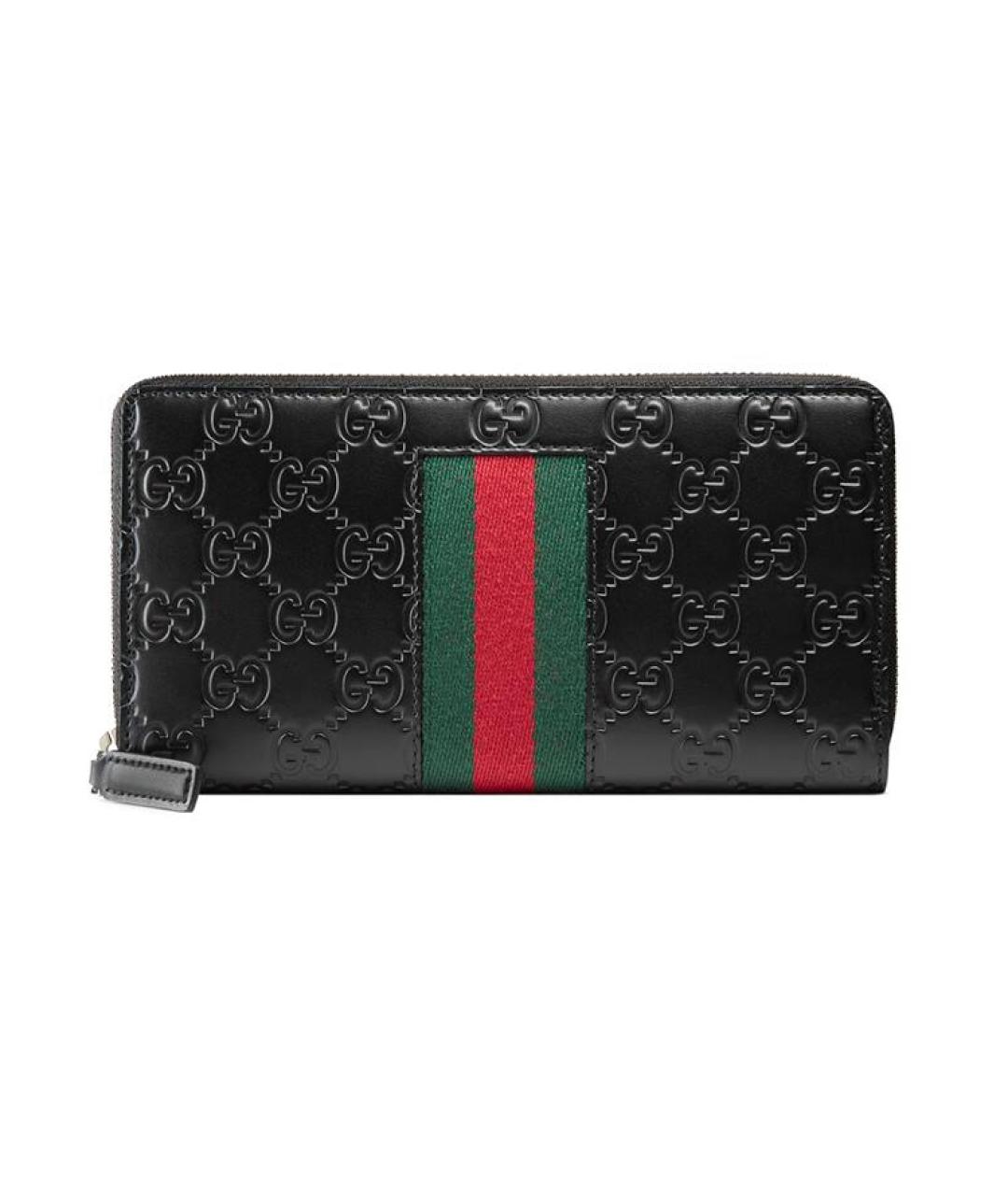 GUCCI Черный кожаный кошелек, фото 1