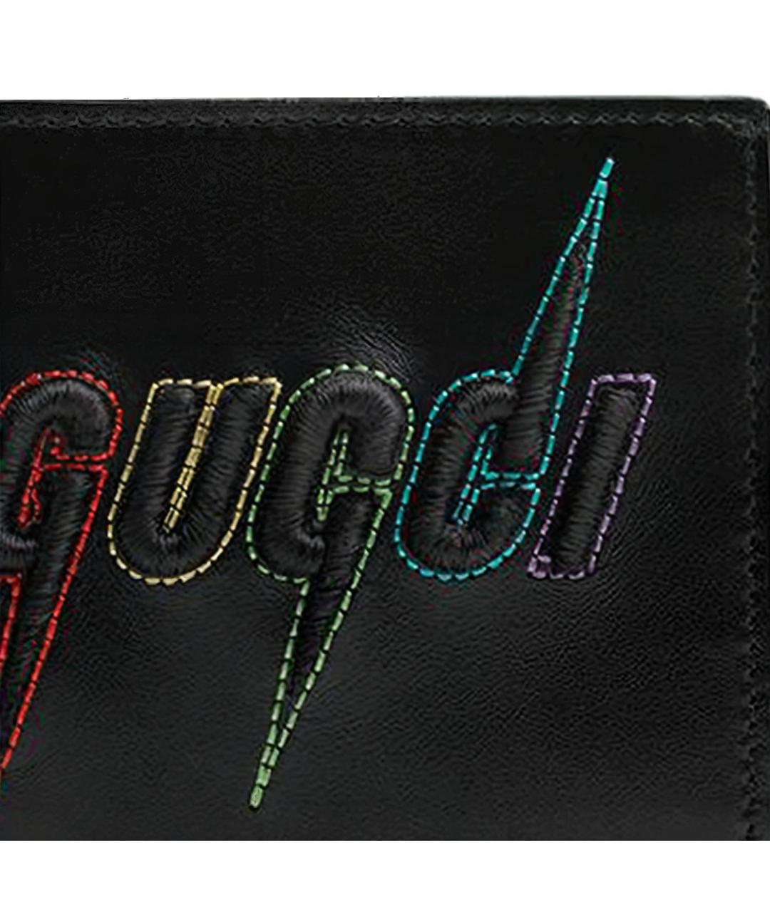 GUCCI Черный кожаный кошелек, фото 5