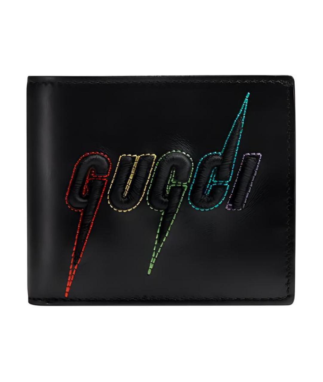 GUCCI Черный кожаный кошелек, фото 1