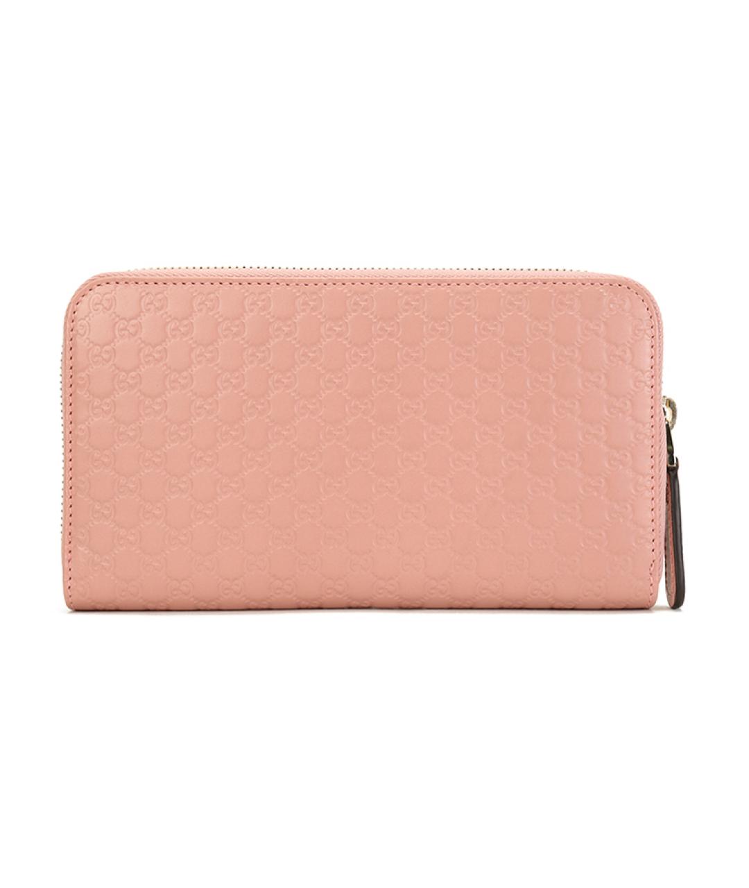 GUCCI Розовый кожаный кошелек, фото 2
