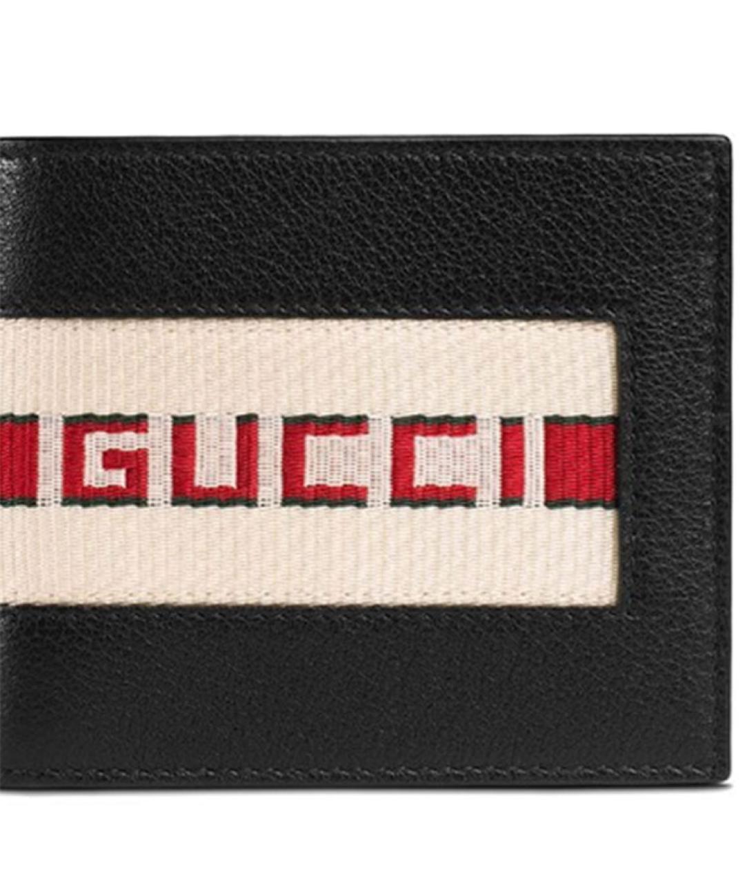 GUCCI Черный кожаный кошелек, фото 6