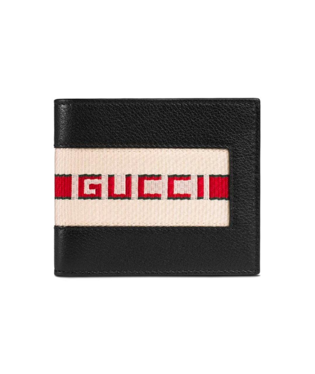 GUCCI Черный кожаный кошелек, фото 1