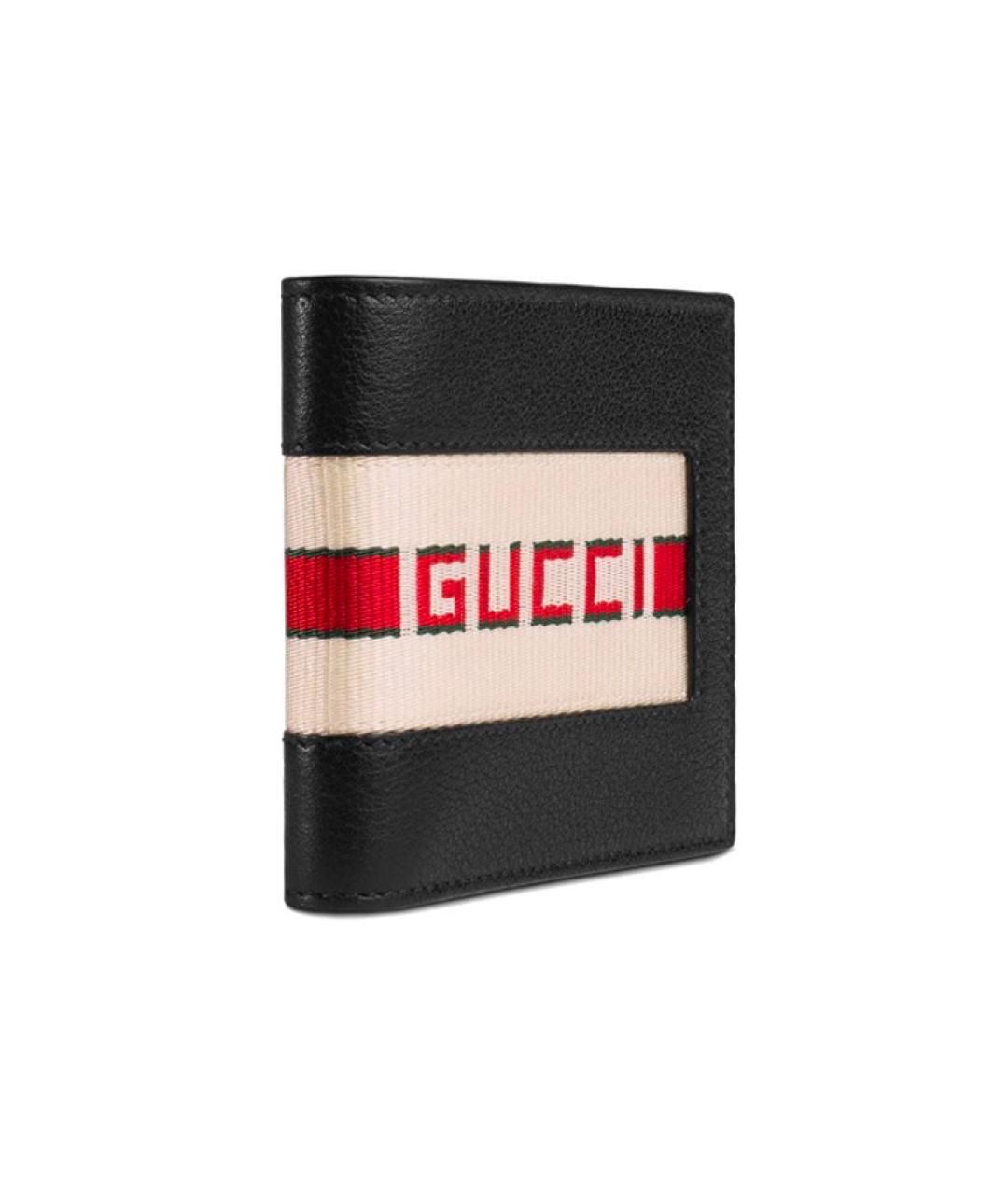 GUCCI Черный кожаный кошелек, фото 3