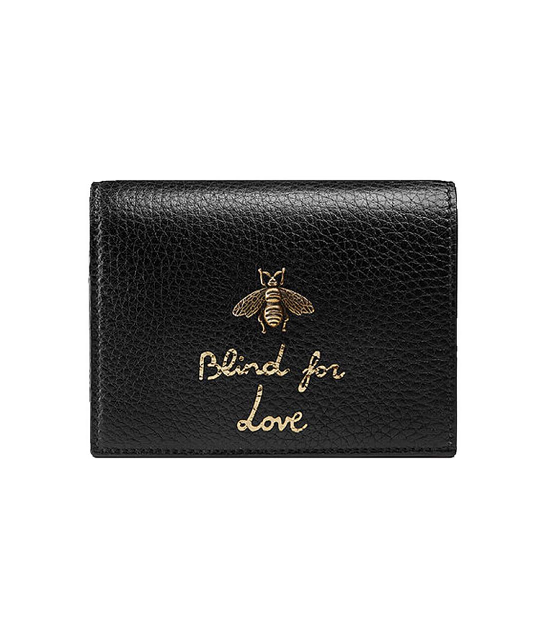 GUCCI Черный кожаный кардхолдер, фото 1