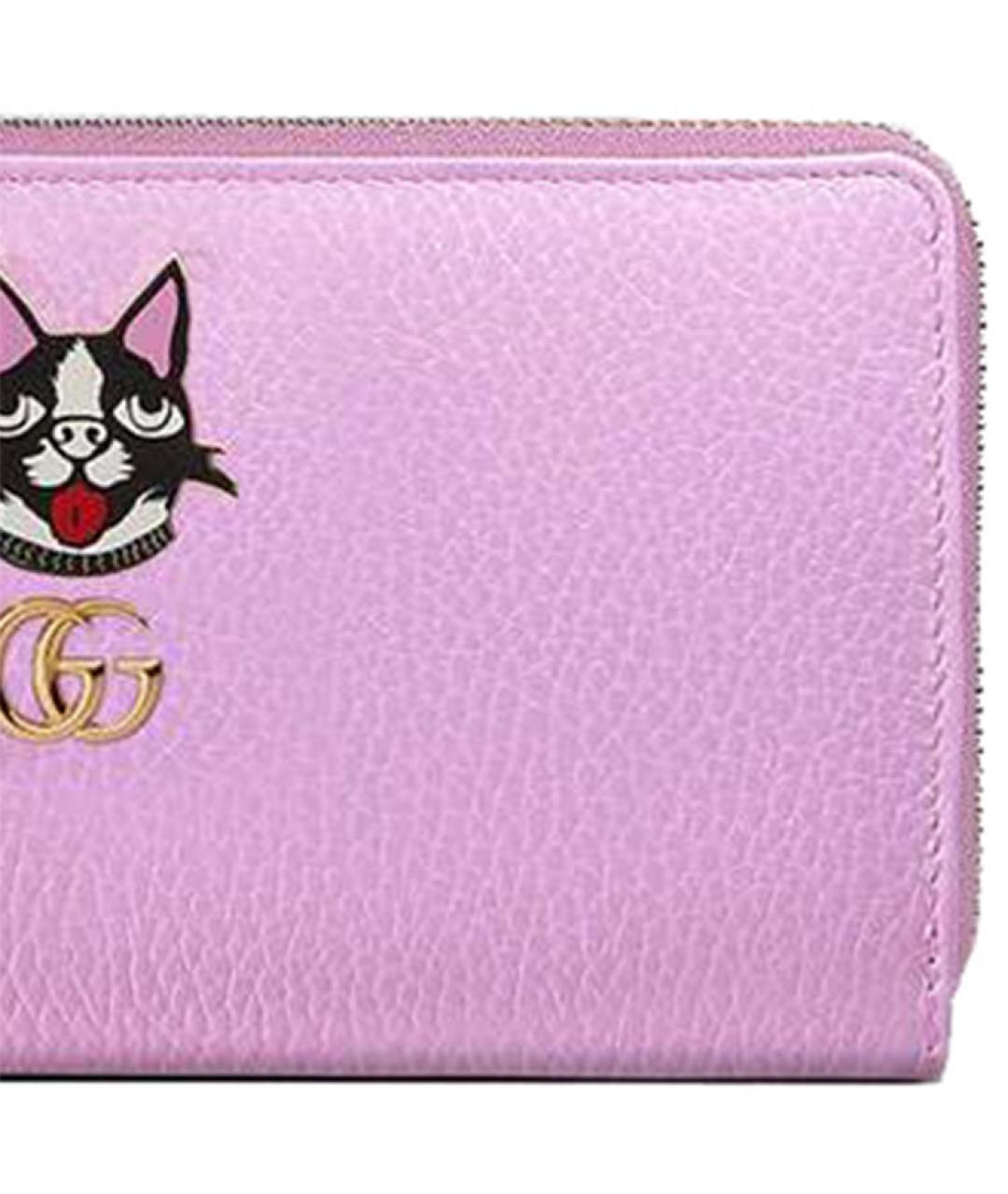 GUCCI Фиолетовый кожаный кошелек, фото 4