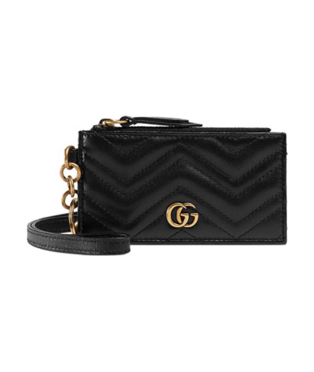 GUCCI Черный кожаный кошелек, фото 1