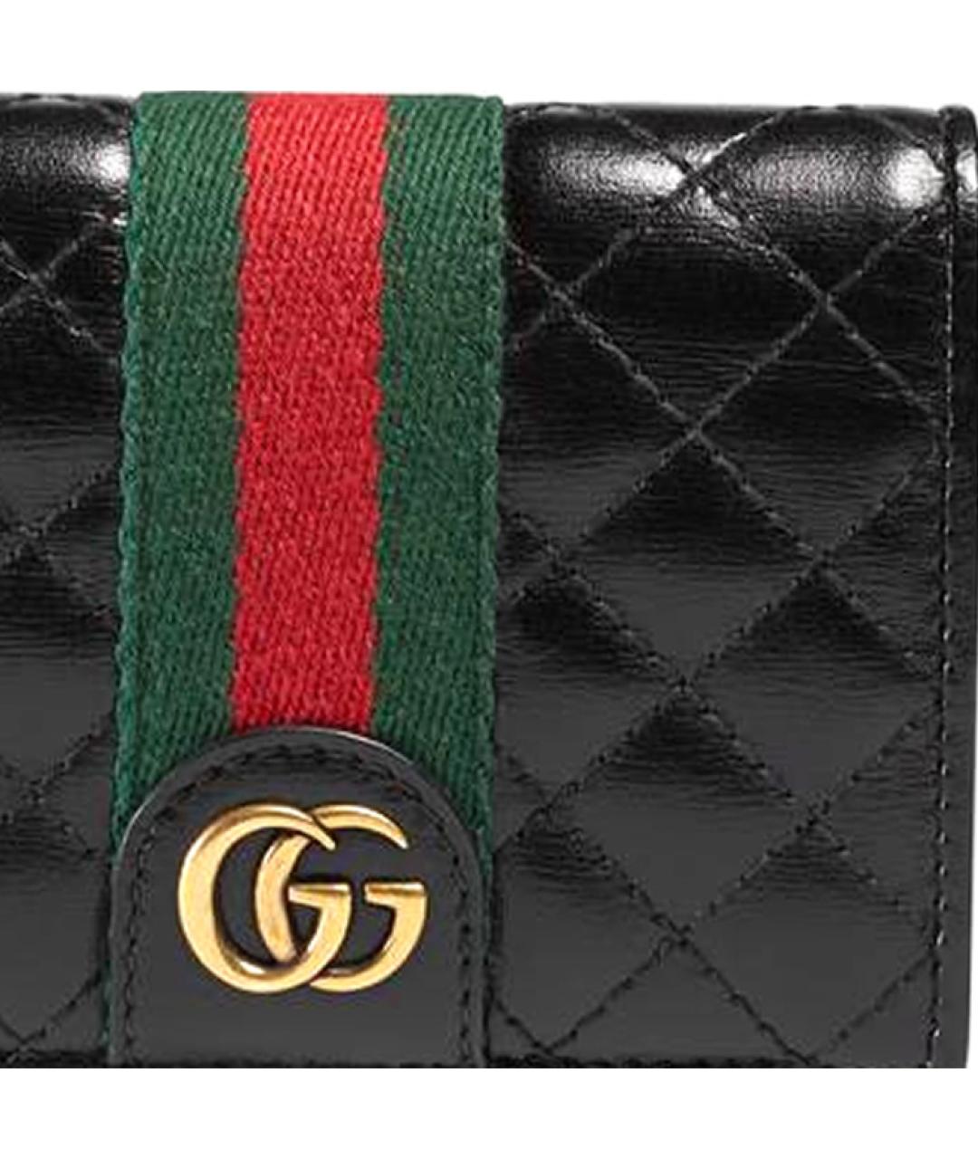 GUCCI Черный кошелек из лакированной кожи, фото 6