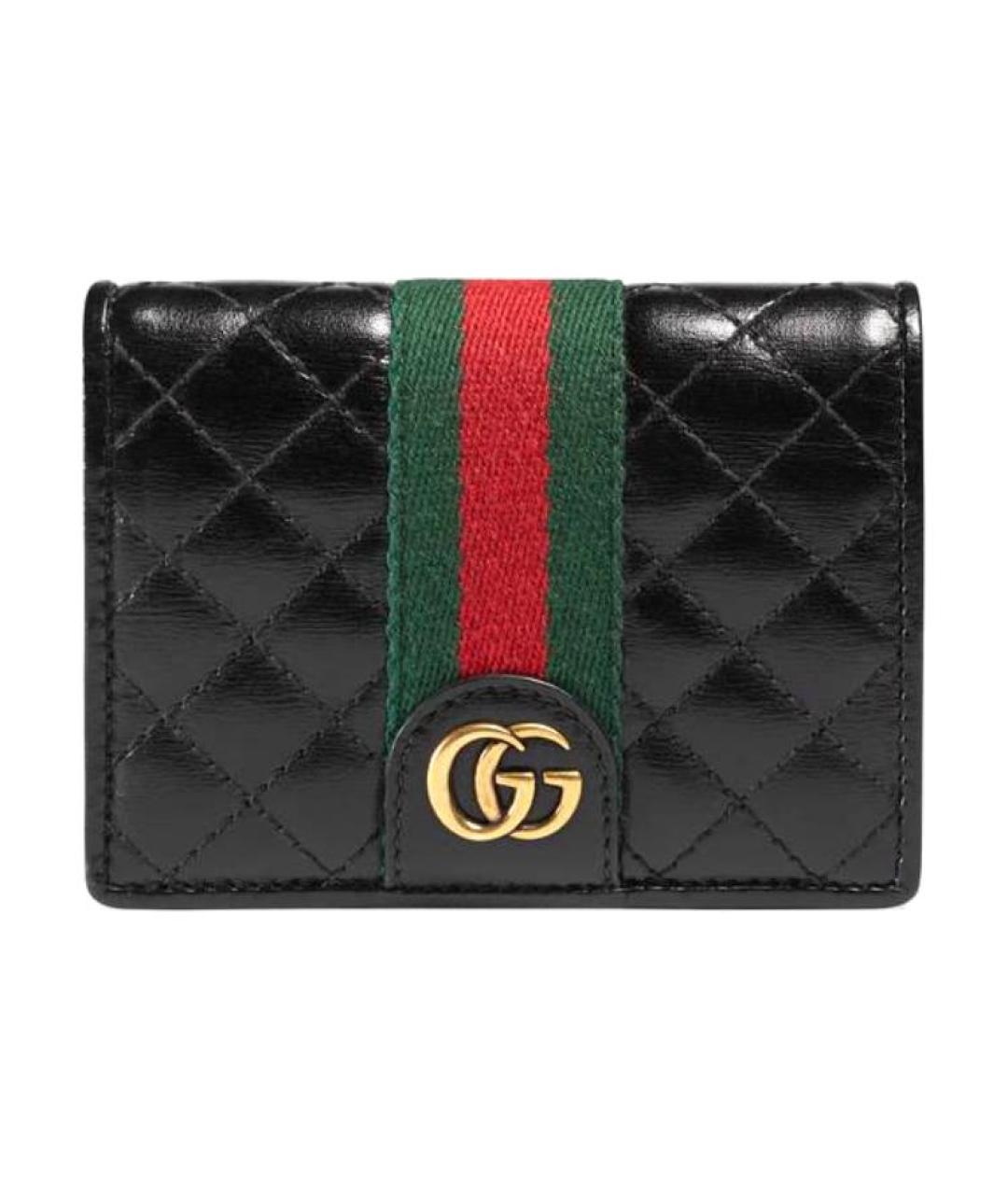 GUCCI Черный кошелек из лакированной кожи, фото 1