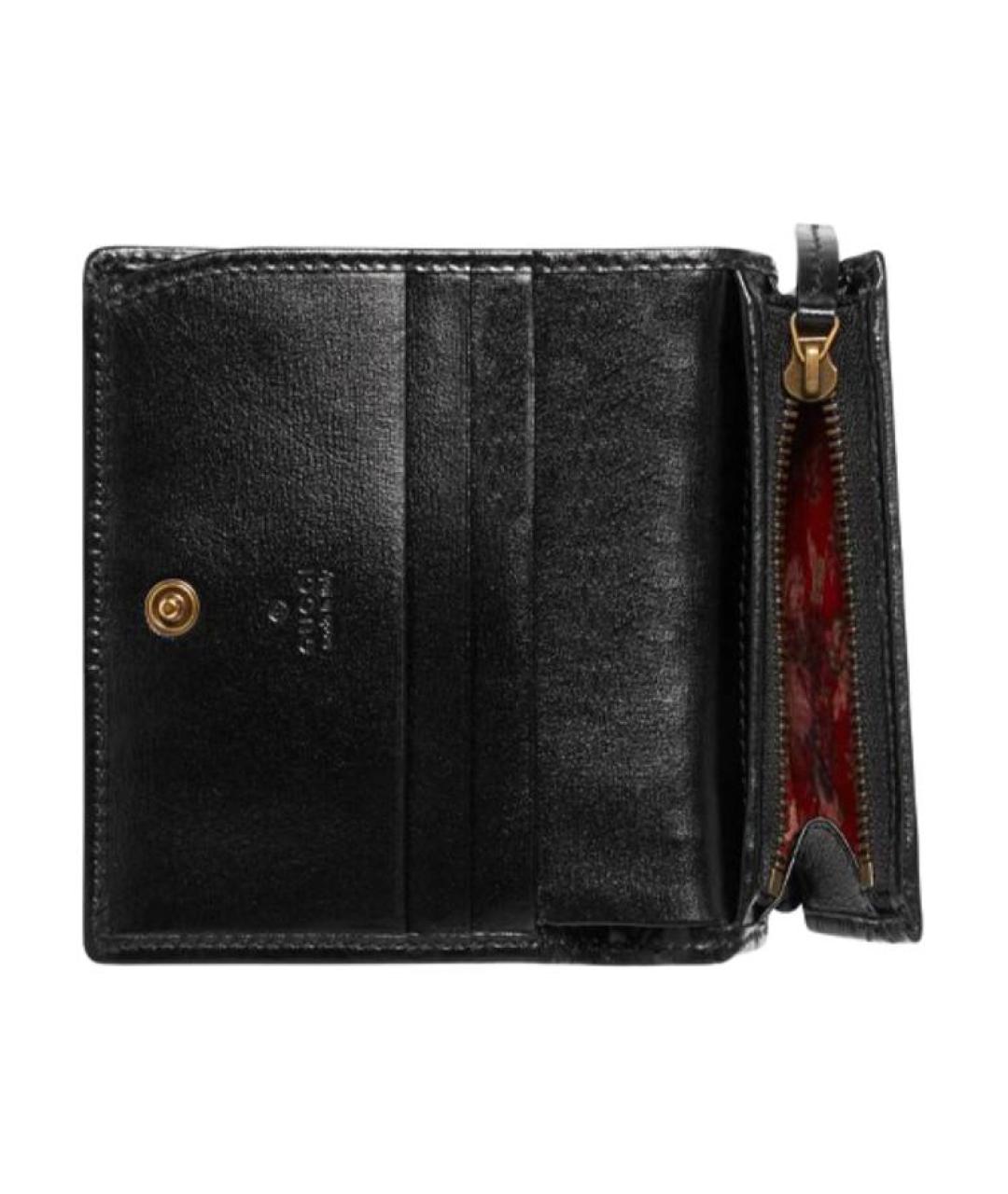 GUCCI Черный кошелек из лакированной кожи, фото 4
