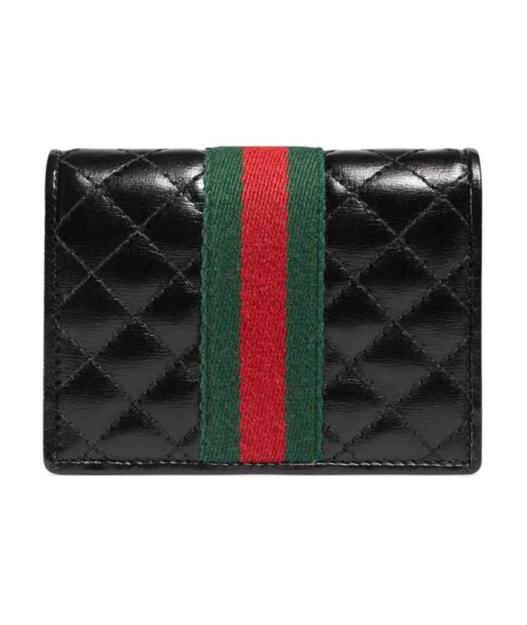 GUCCI Черный кошелек из лакированной кожи, фото 3
