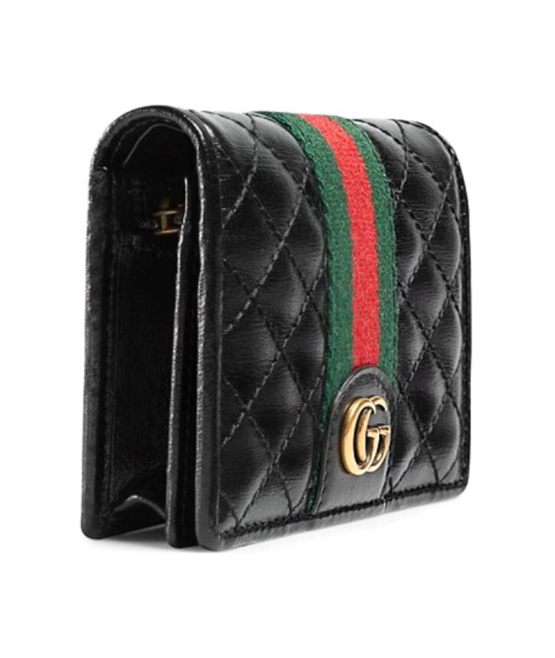 GUCCI Черный кошелек из лакированной кожи, фото 2