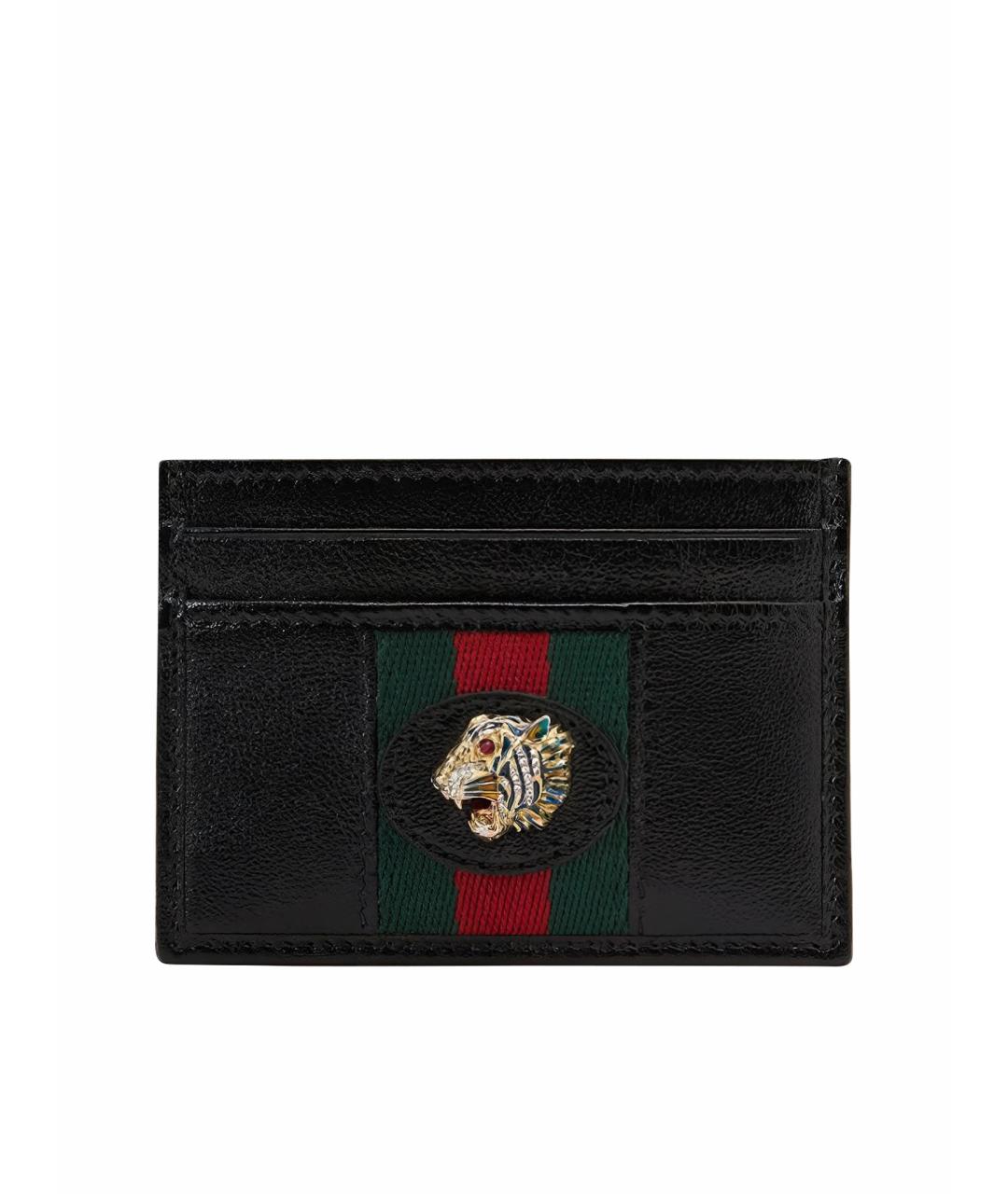 GUCCI Черный кожаный кардхолдер, фото 1