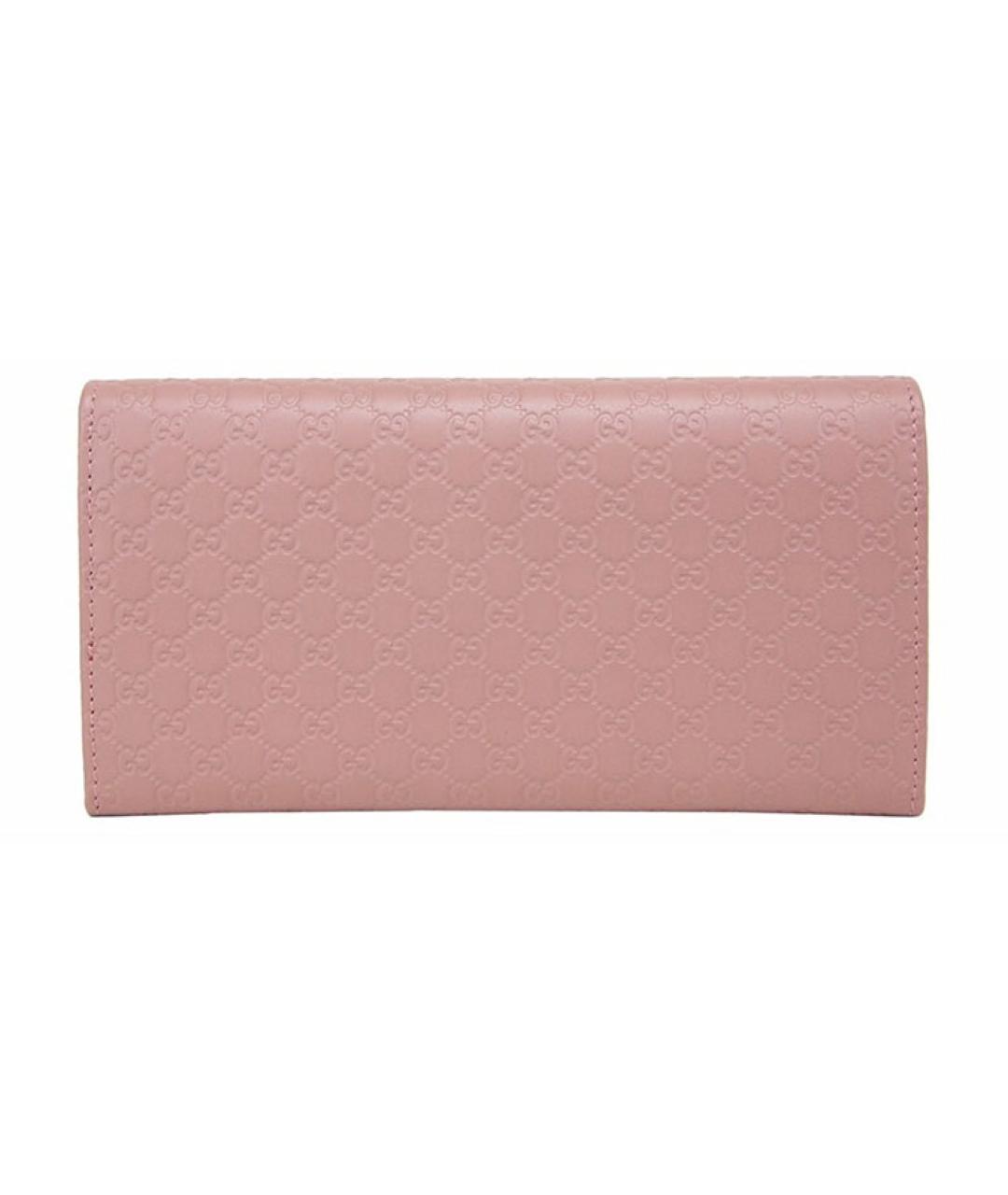 GUCCI Розовый кожаный кошелек, фото 3