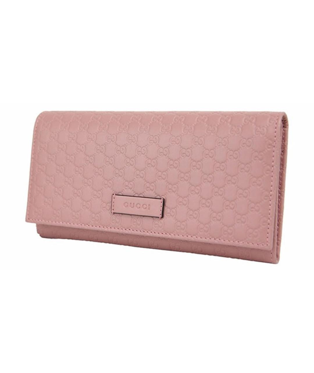 GUCCI Розовый кожаный кошелек, фото 2