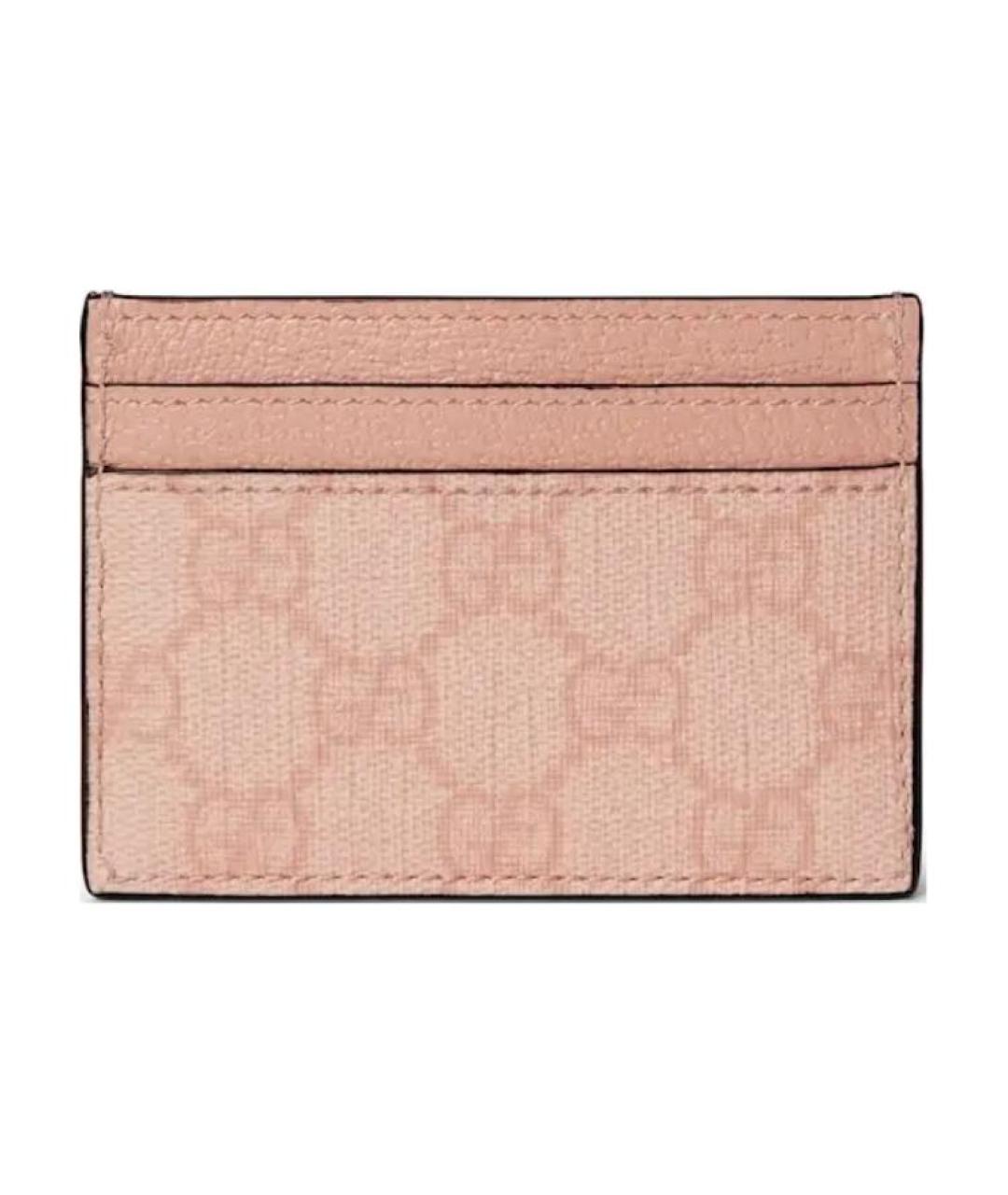 GUCCI Розовый кожаный кардхолдер, фото 4