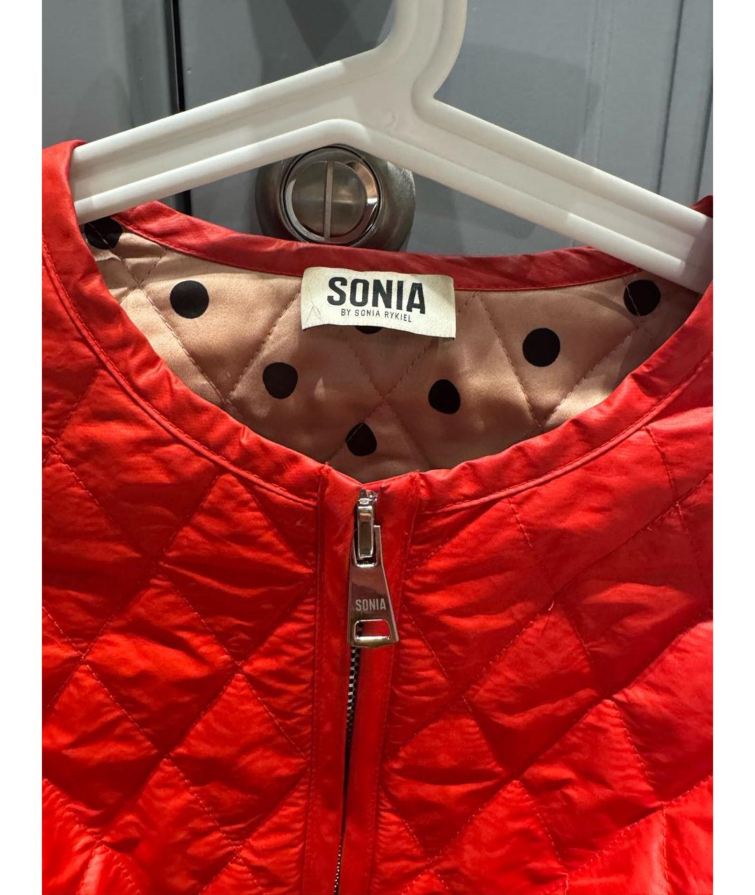 SONIA BY SONIA RYKIEL Красная полиэстеровая куртка, фото 4