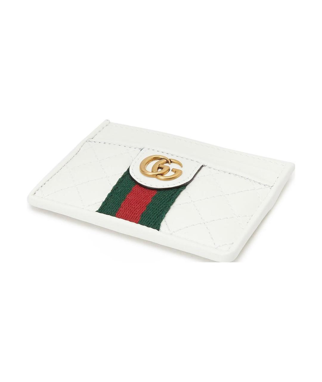 GUCCI Белый кожаный кардхолдер, фото 3