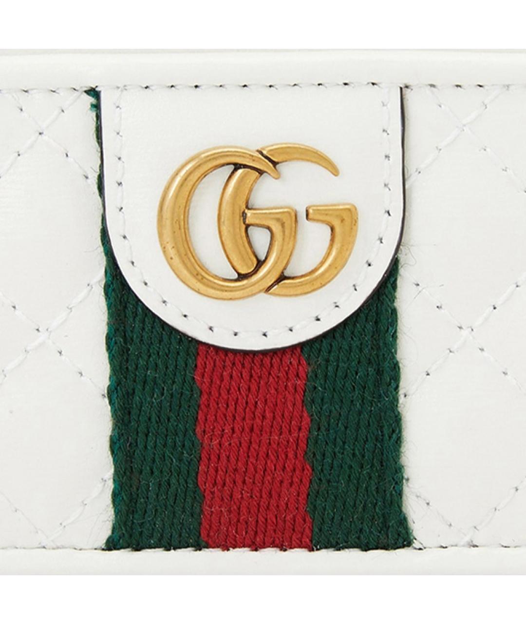 GUCCI Белый кожаный кардхолдер, фото 5