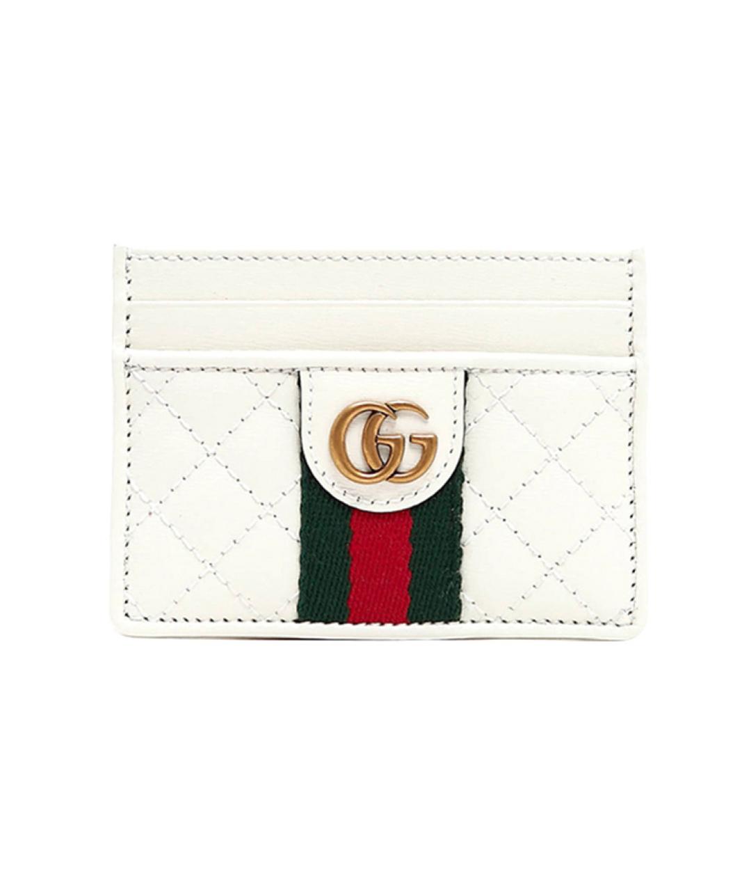 GUCCI Белый кожаный кардхолдер, фото 1