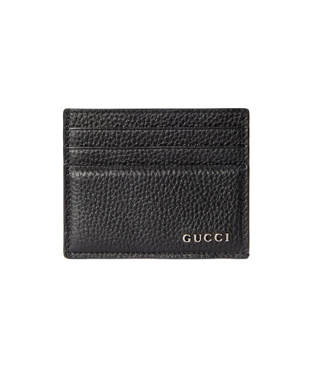 GUCCI Черный кожаный кардхолдер, фото 1