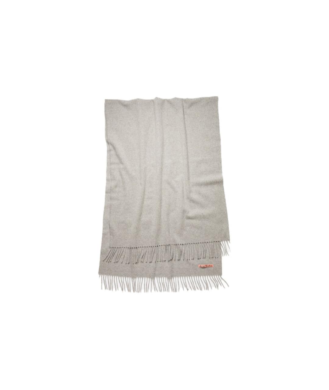 ACNE STUDIOS Серый кашемировый шарф, фото 1