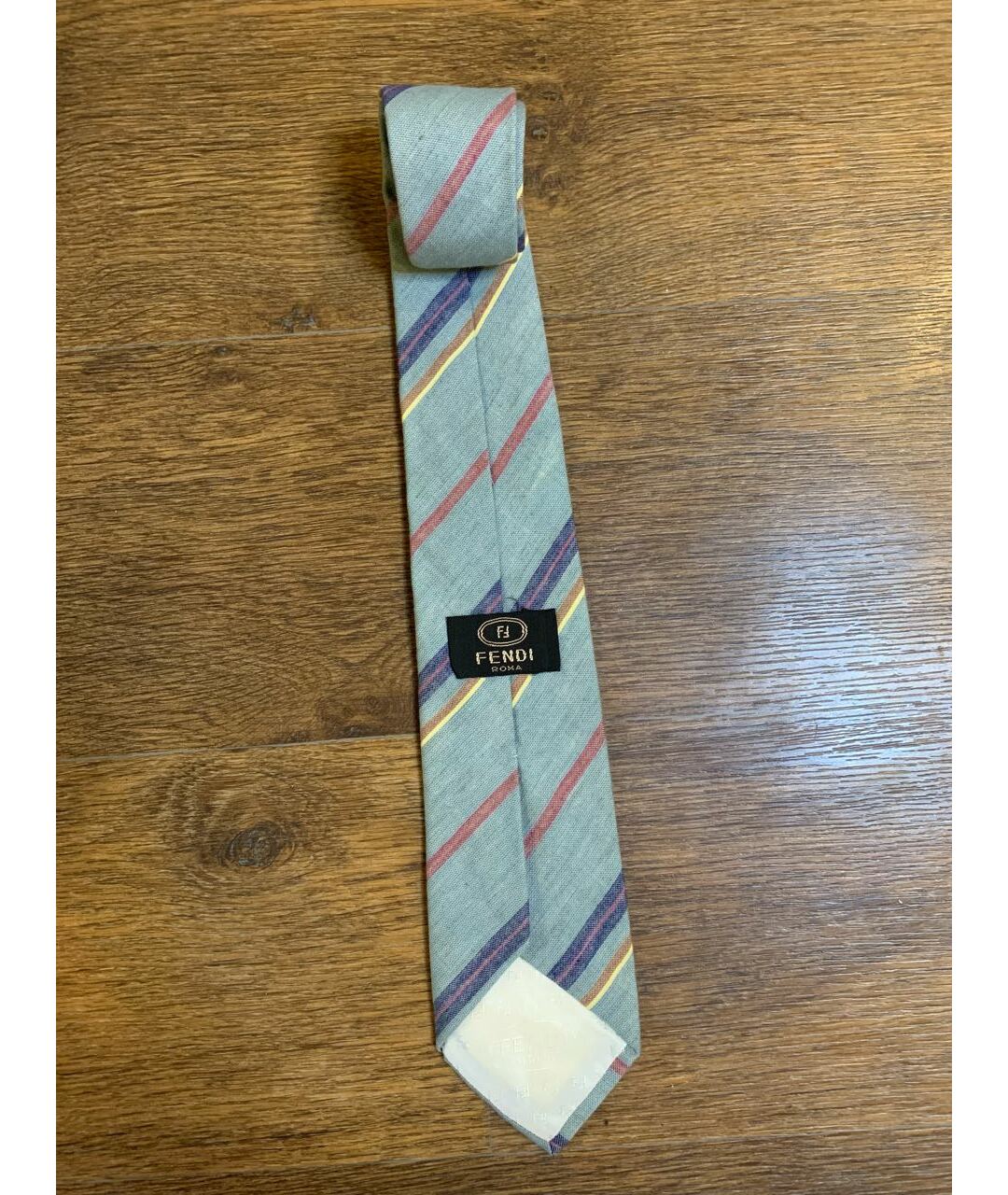 FENDI VINTAGE Мульти шелковый галстук, фото 3