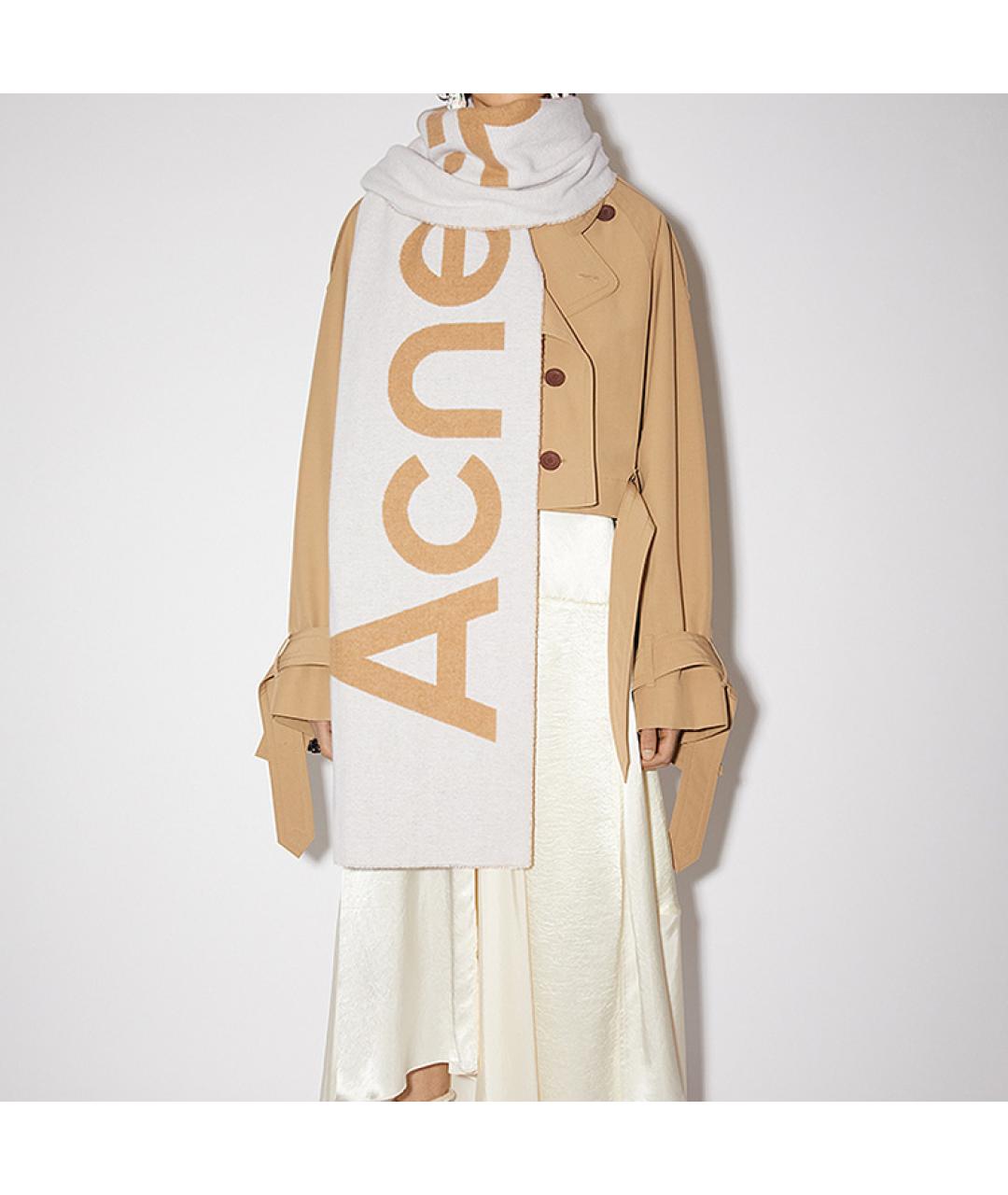 ACNE STUDIOS Бежевый кашемировый платок, фото 3