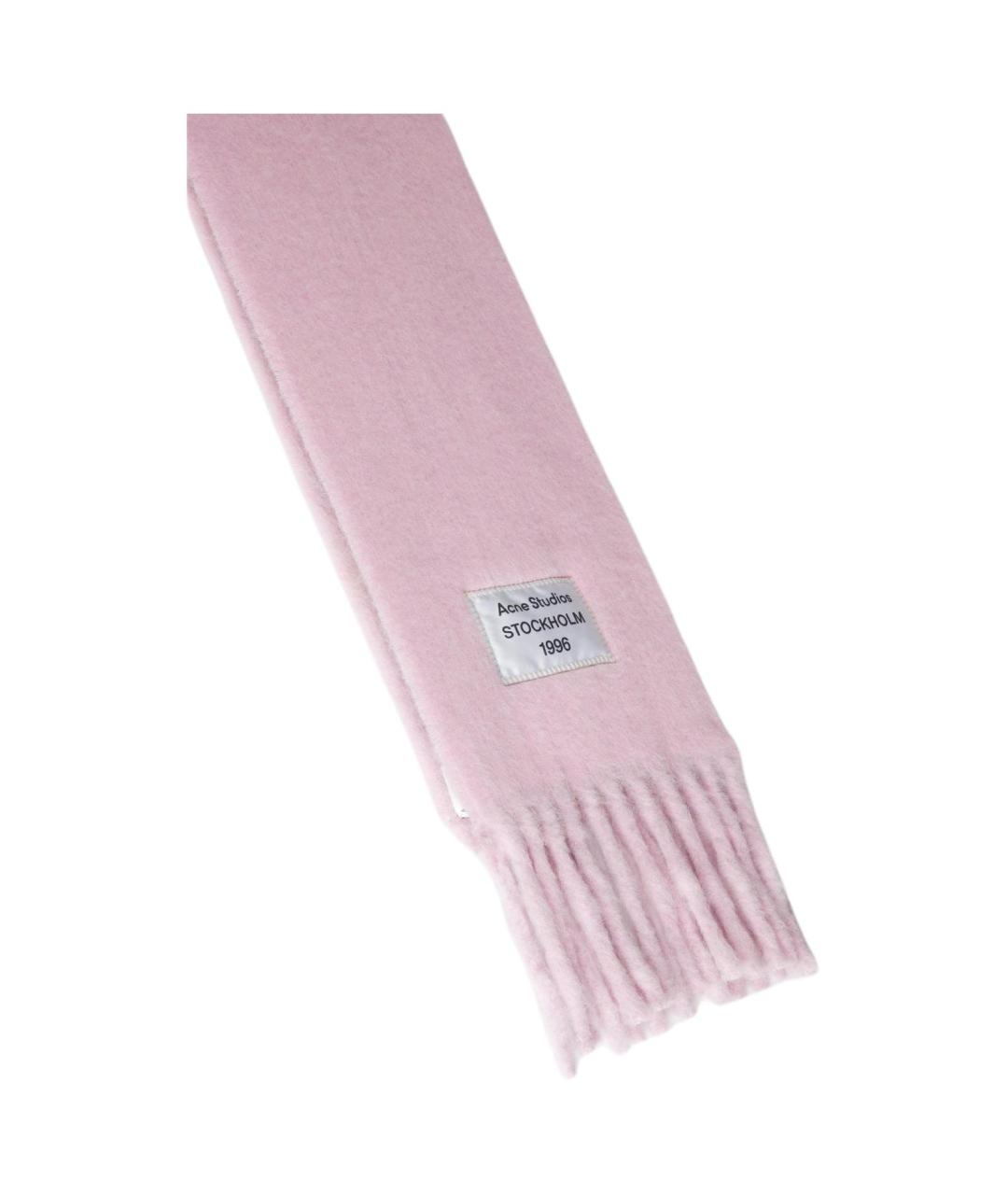 ACNE STUDIOS Розовый кашемировый шарф, фото 2