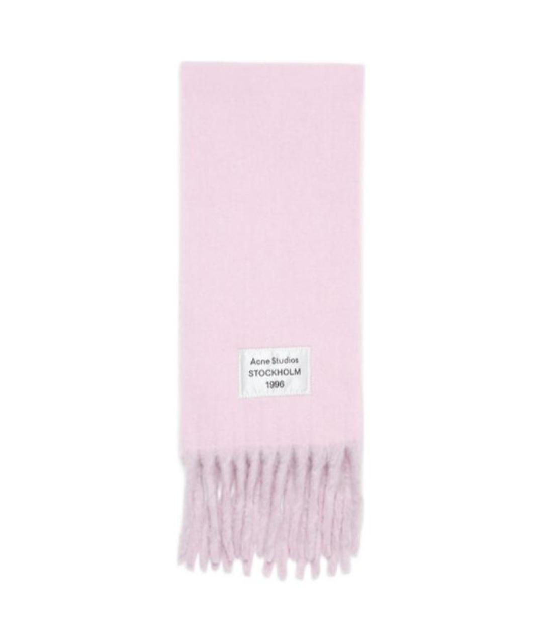 ACNE STUDIOS Розовый кашемировый шарф, фото 1