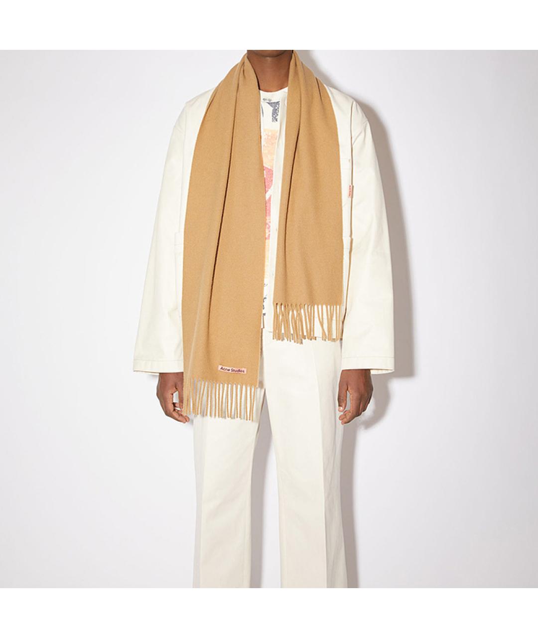 ACNE STUDIOS Коричневый шарф, фото 4