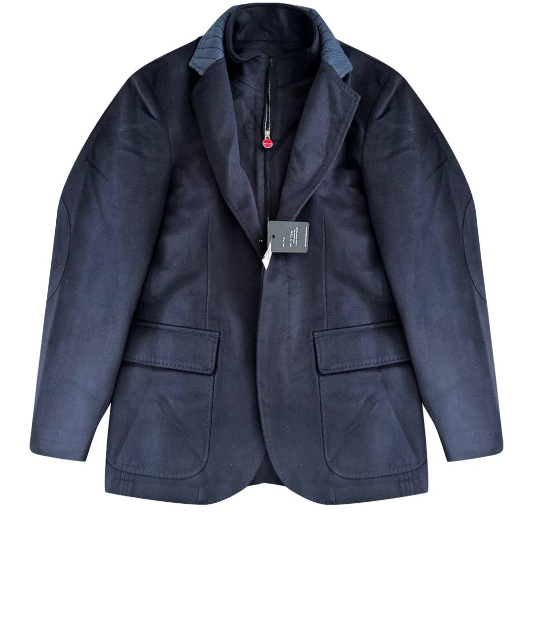 KITON Темно-синий кашемировый пиджак, фото 1