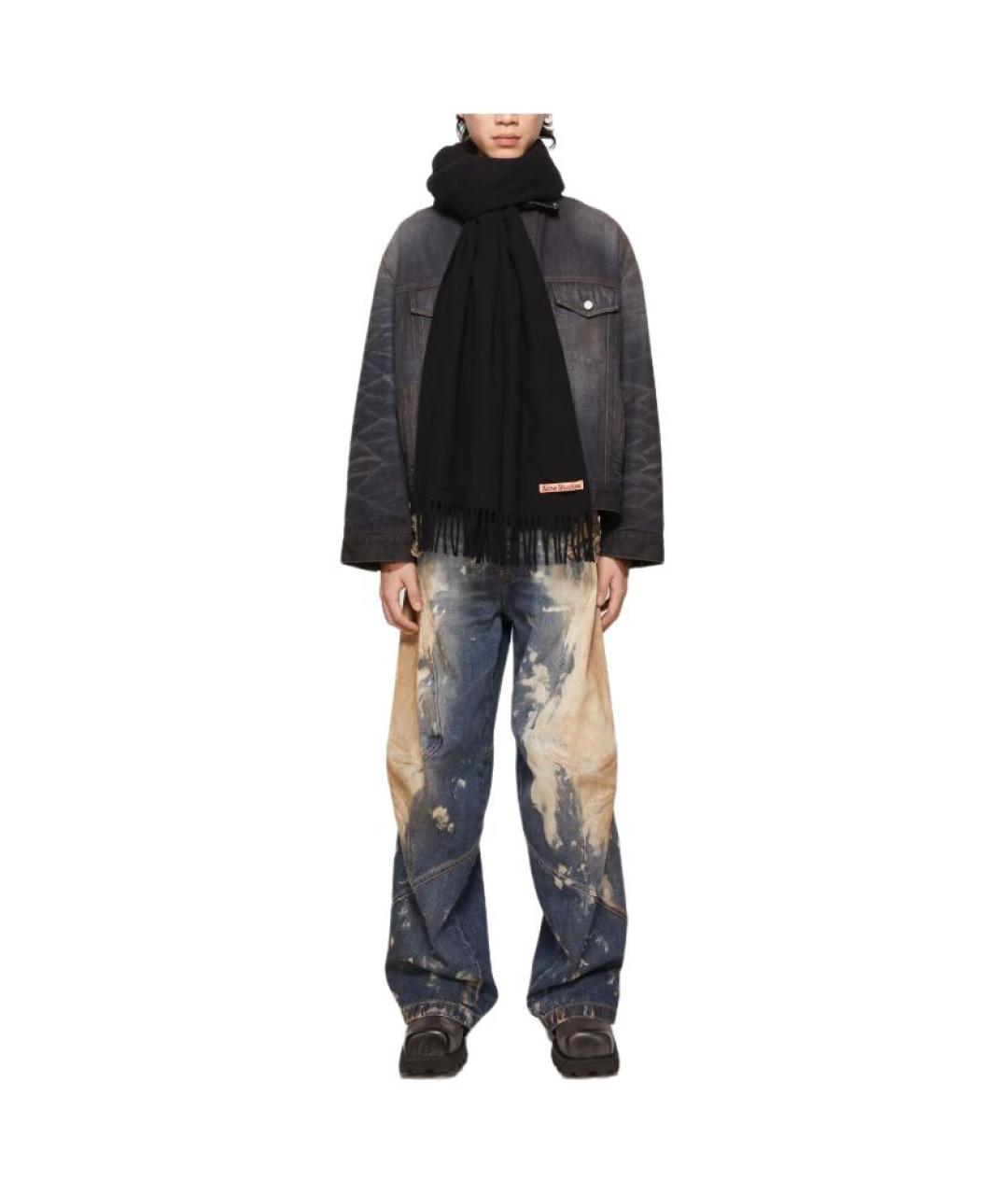 ACNE STUDIOS Черный шарф, фото 4