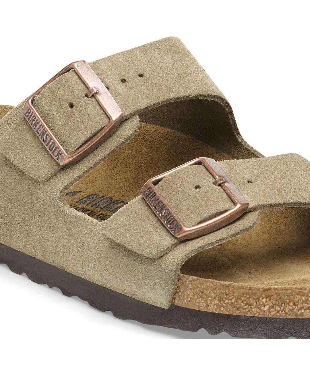 BIRKENSTOCK Бежевые замшевые сандалии, фото 5